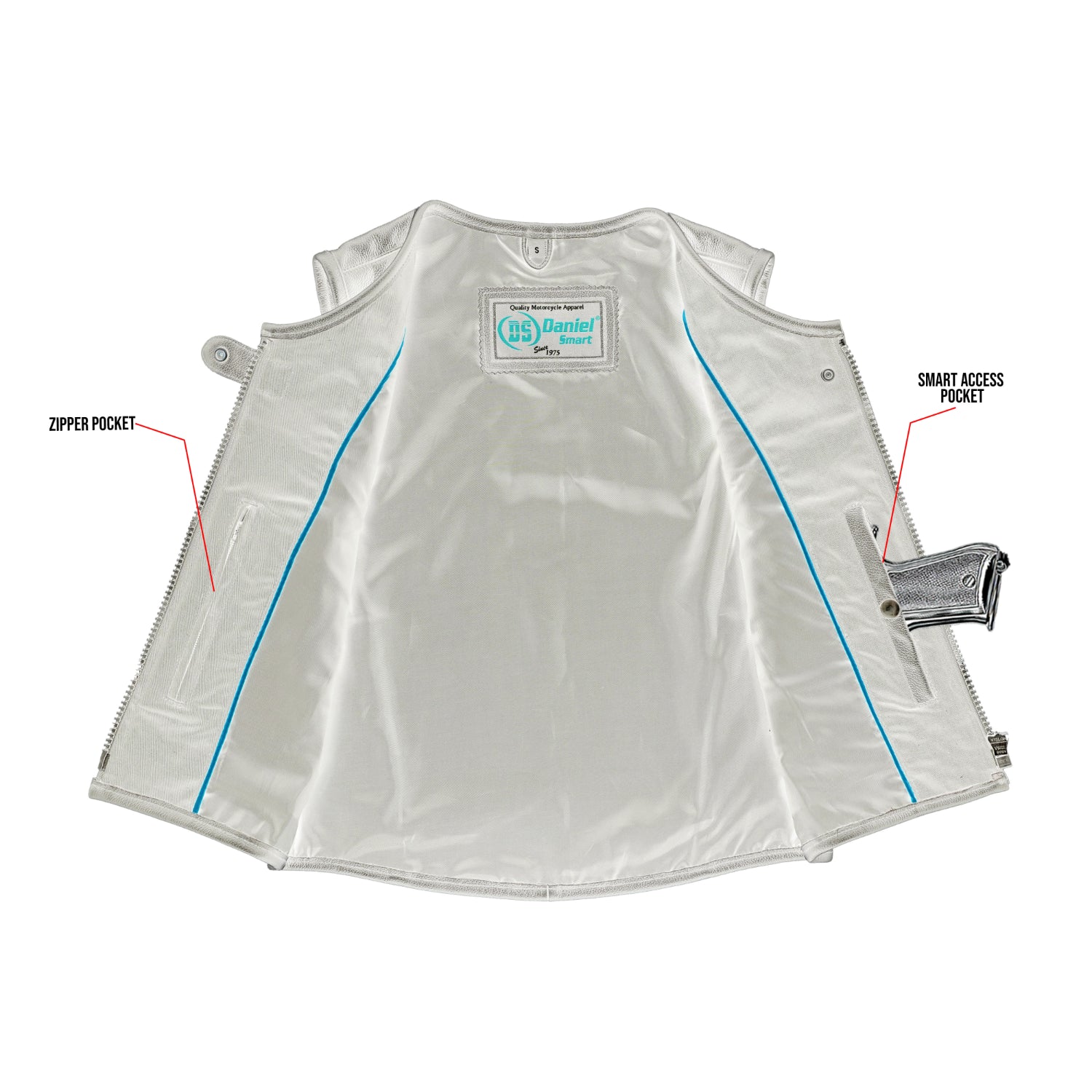 Stealth Women's Leather Motorcycle Vest