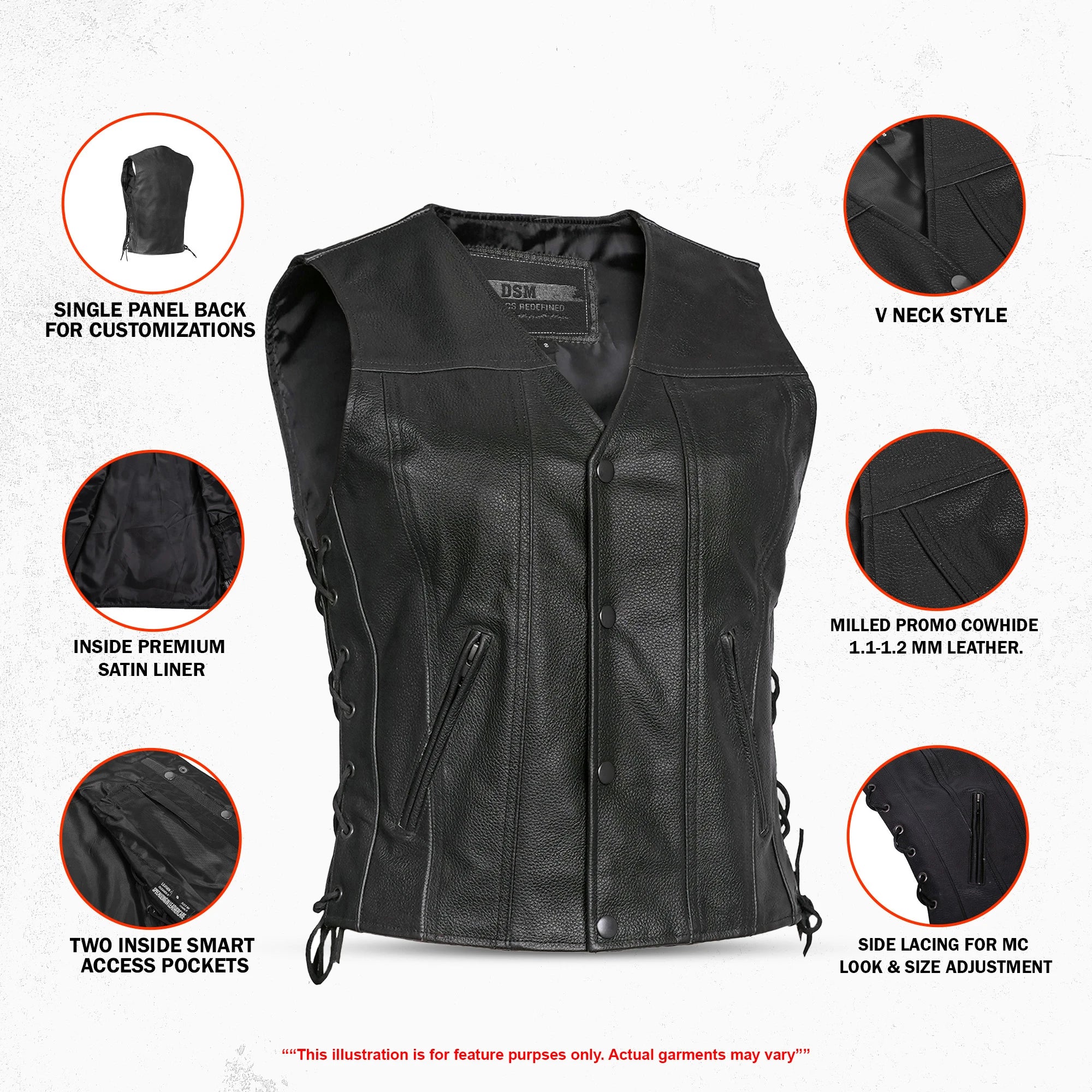 Her Miles™ Women's Leather Motorcycle Vest
