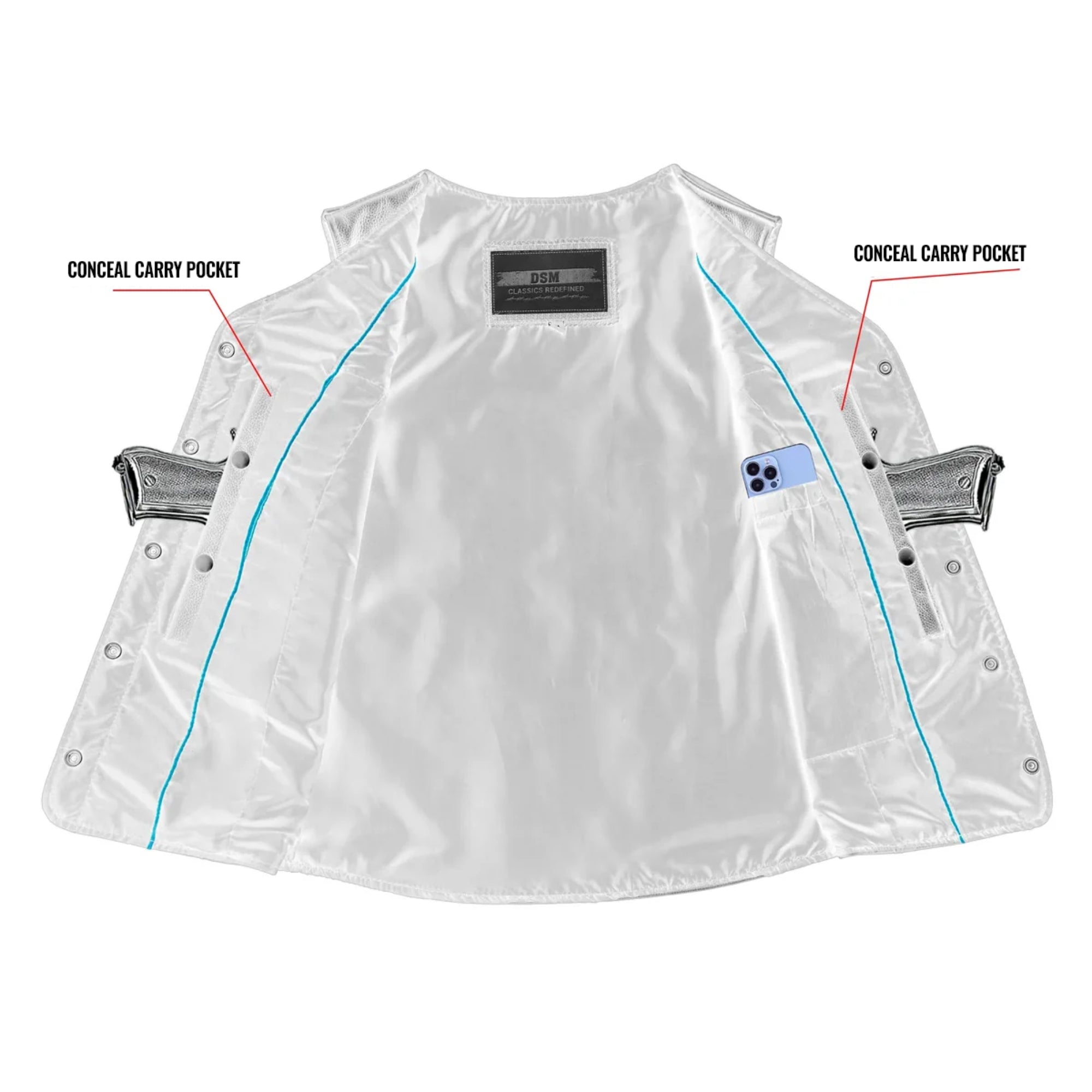Glide™ Women's Leather Motorcycle Vest