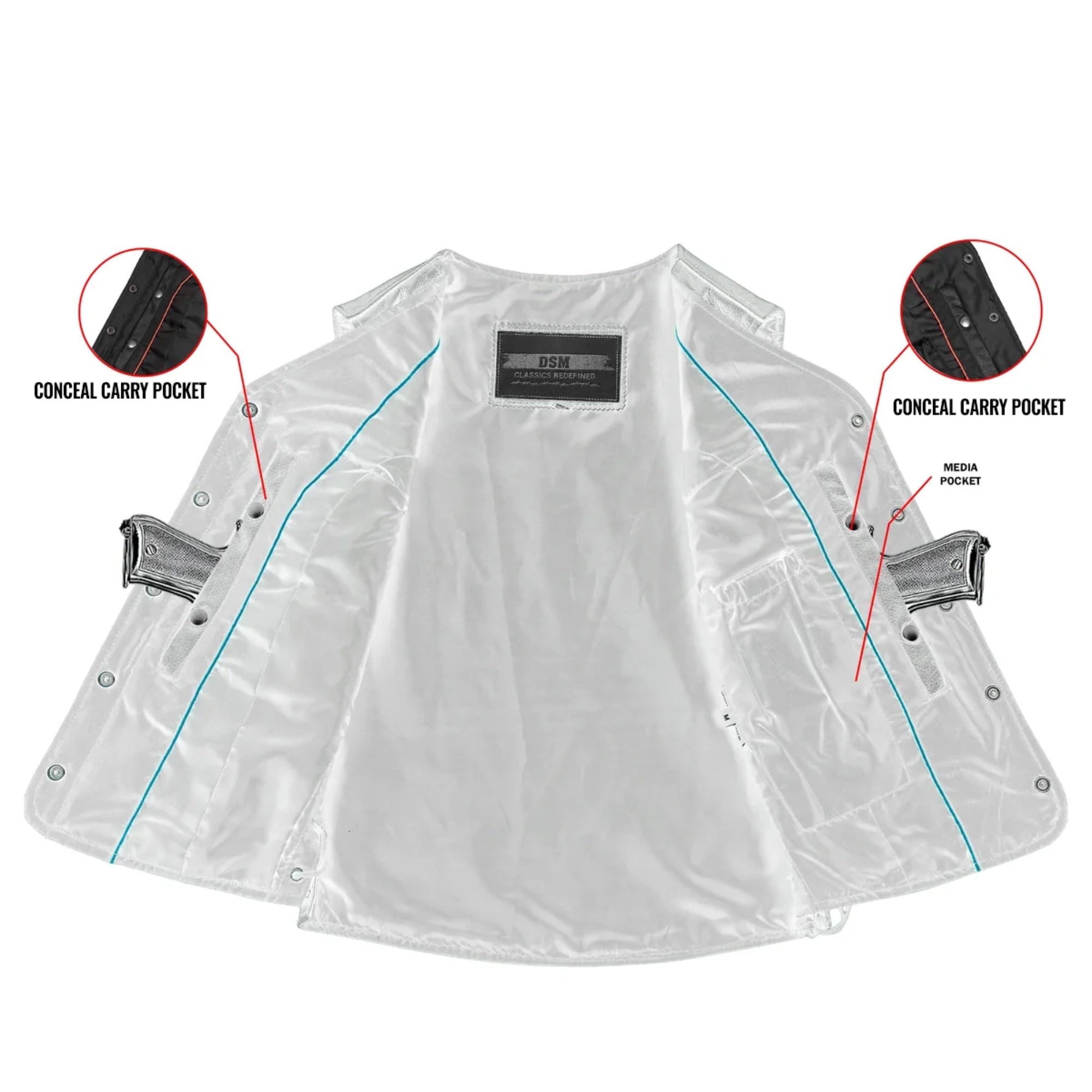 Lacera™ Women's Leather Motorcycle Vest
