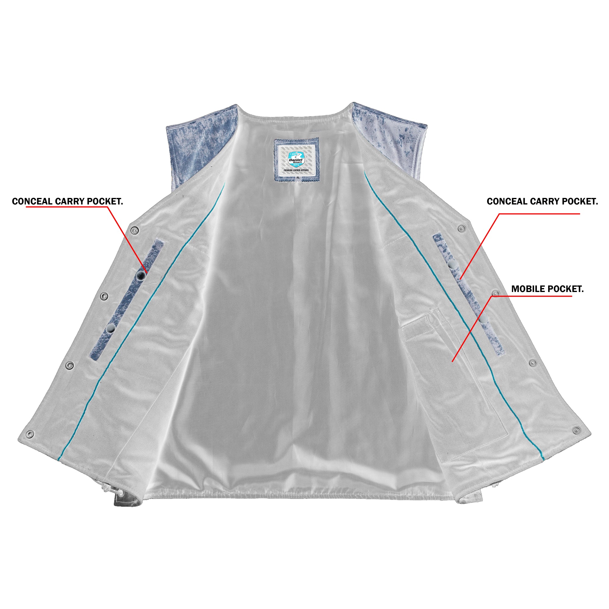 Oak Women's Leather Motorcycle Vest