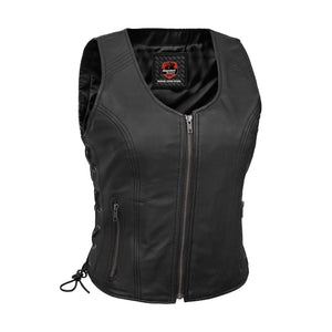 Bombshell Women's Leather Motorcycle Vest