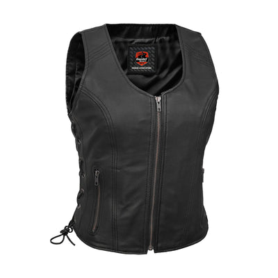 Bombshell Women's Leather Motorcycle Vest