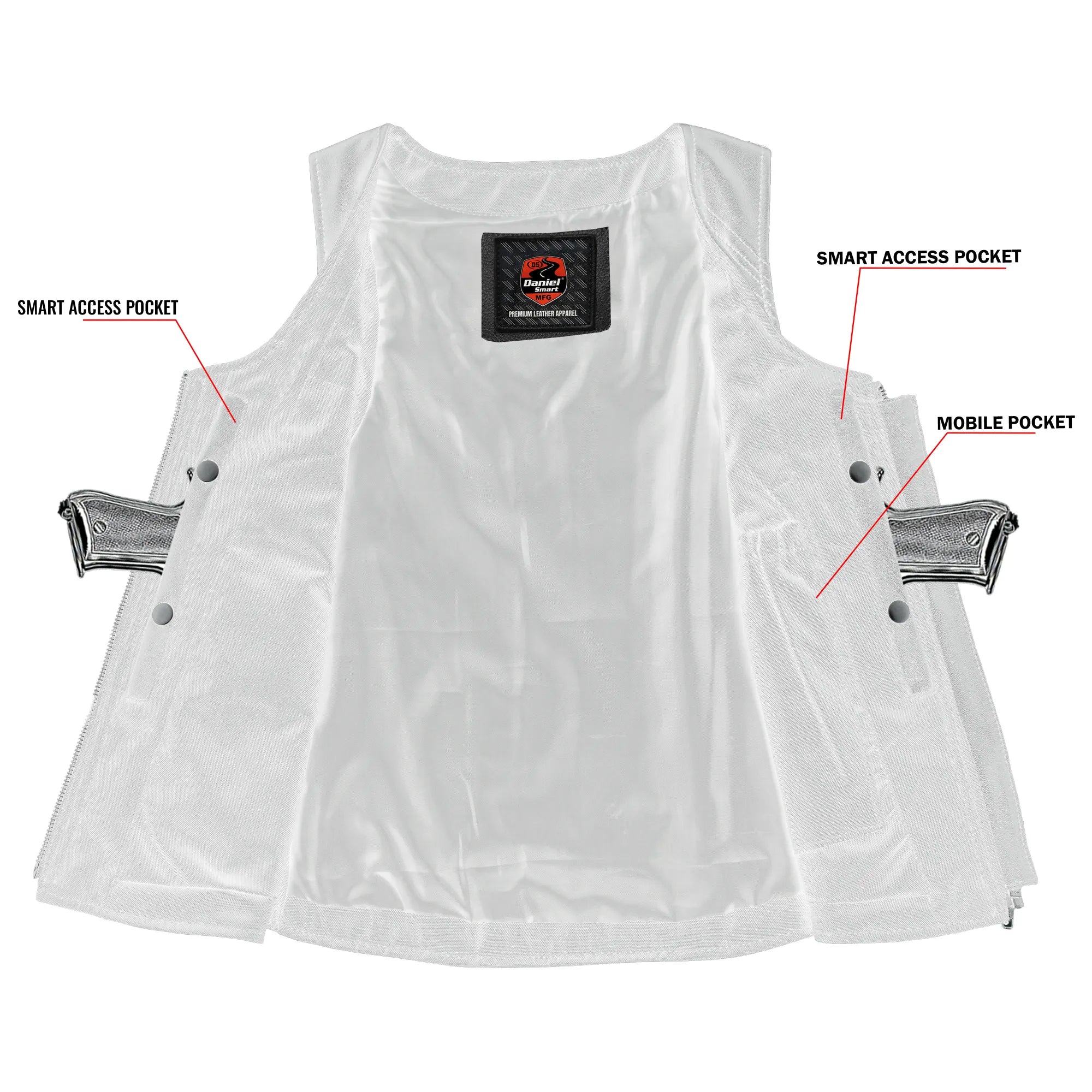 Inferno Women's Leather Motorcycle Vest