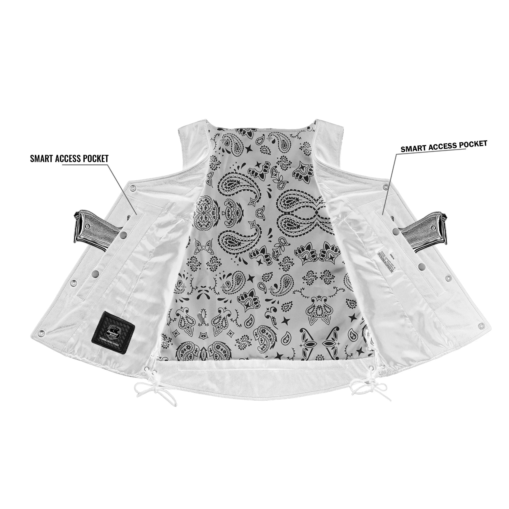 Miss Miles™ Women's Leather Motorcycle Vest