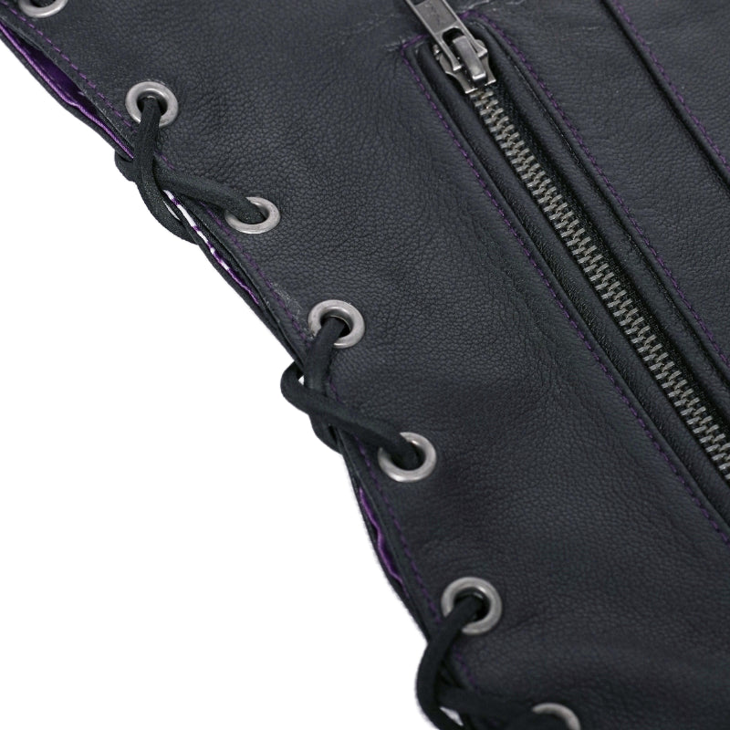 Miss Miles™ Women's Leather Motorcycle Vest