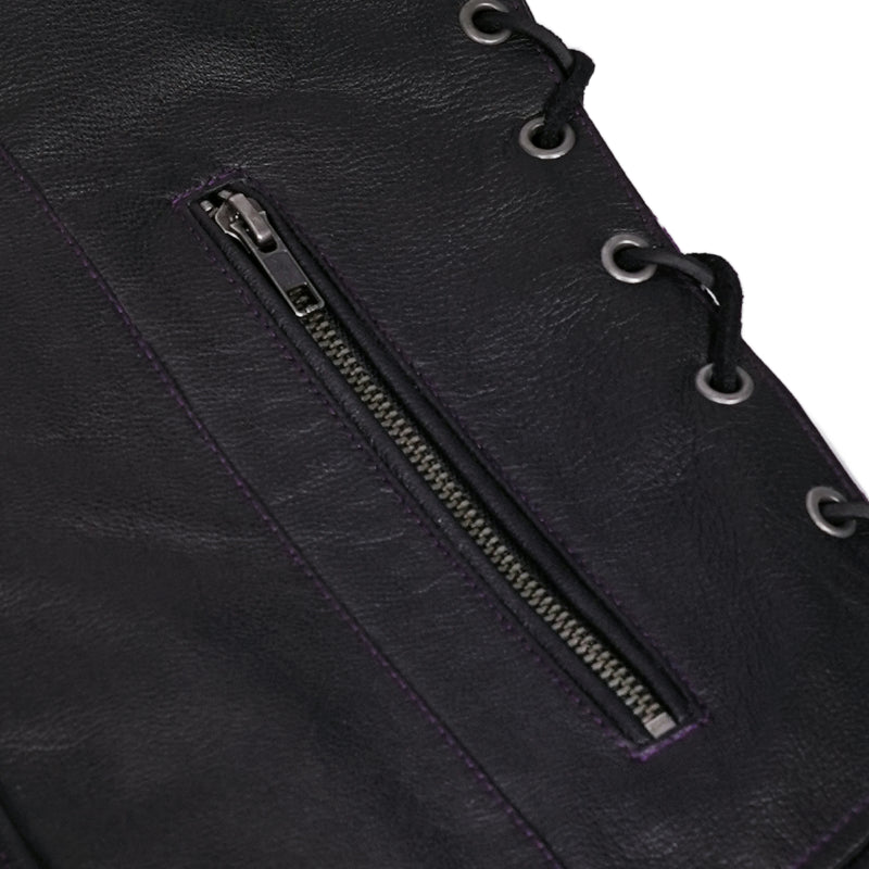 Miss Miles™ Women's Leather Motorcycle Vest