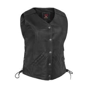Regal Women's Leather Motorcycle Vest