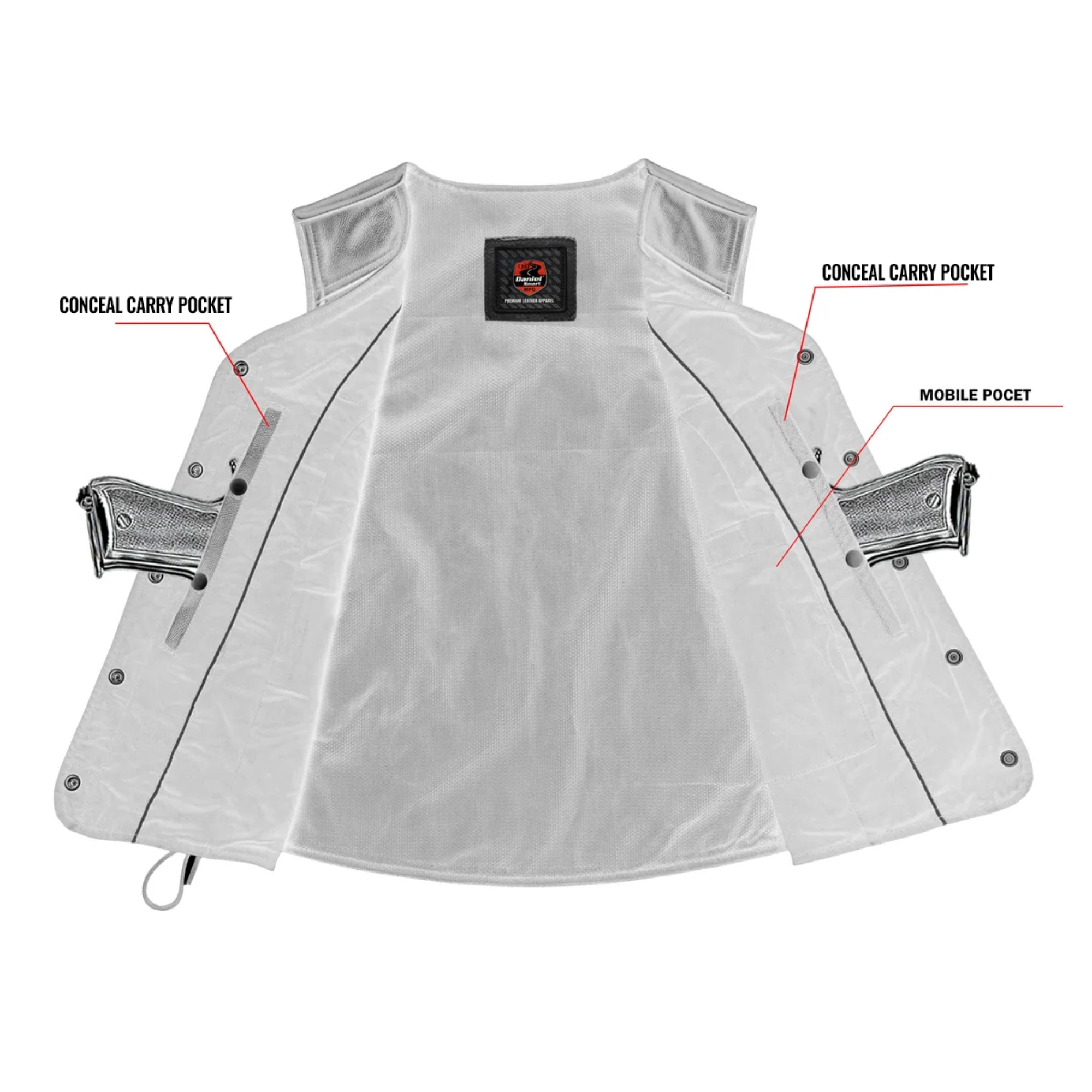 Regal Women's Leather Motorcycle Vest