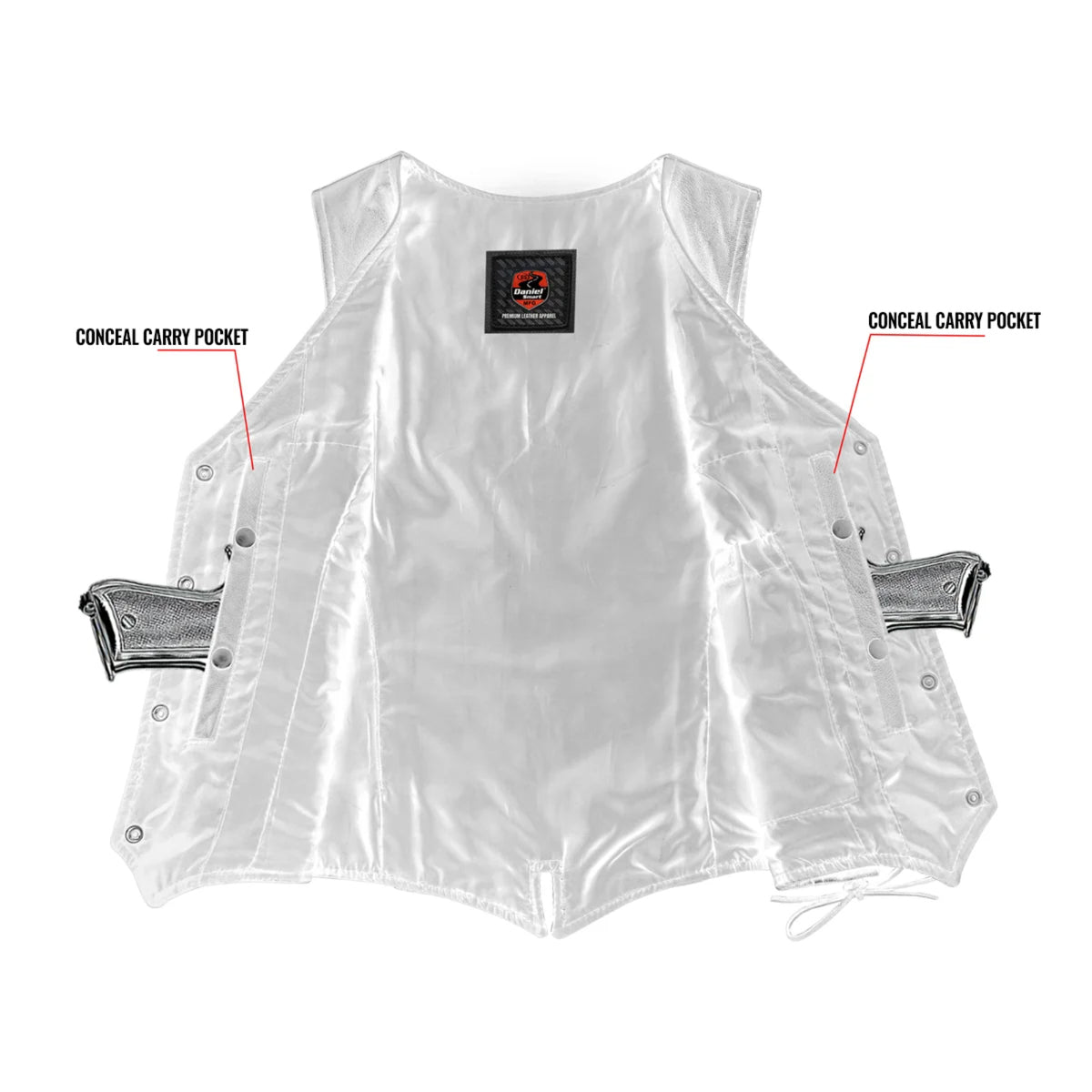 Essence Women's Leather Motorcycle Vest