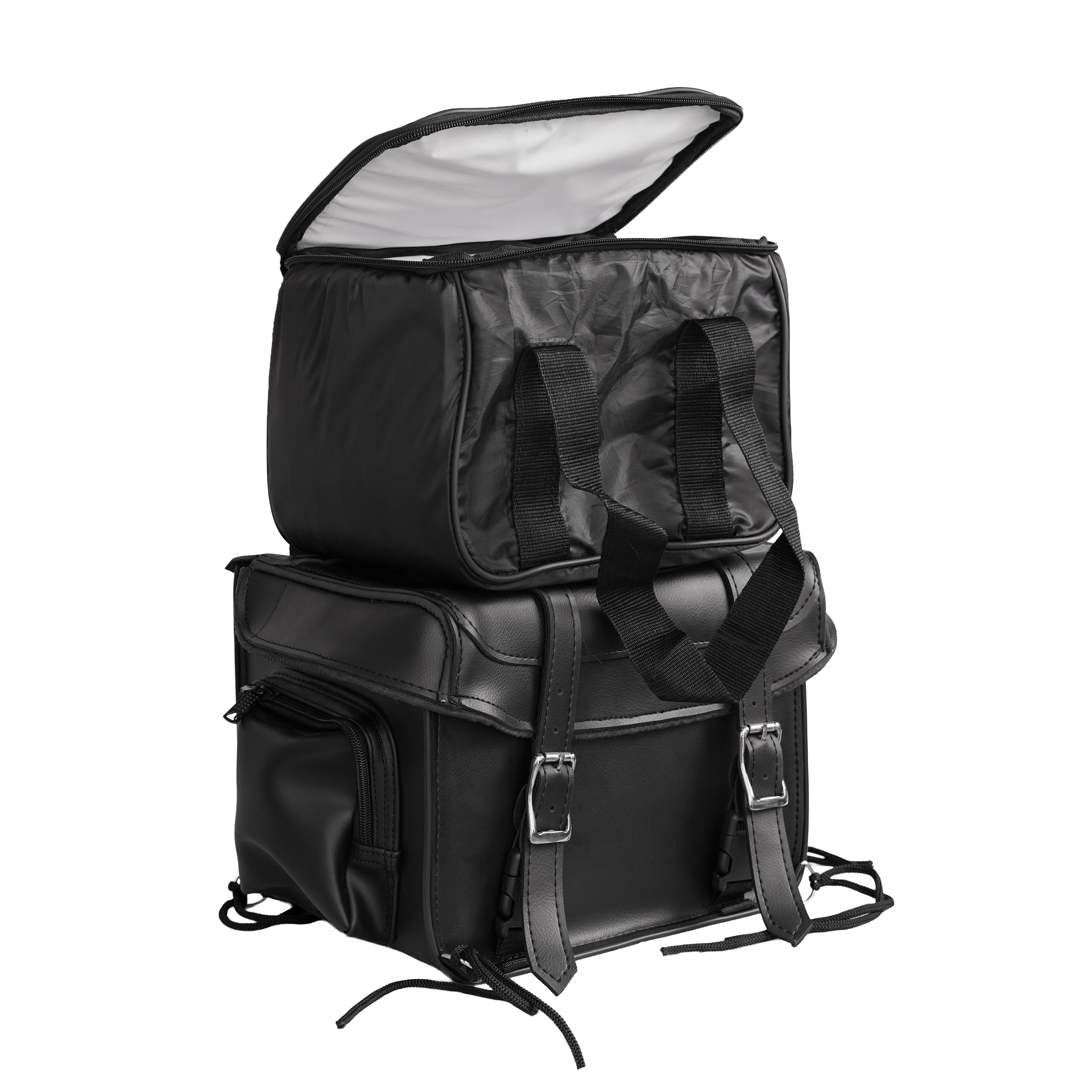 Small Sissy Bar Bag with Water-Resistant Cooler Insert