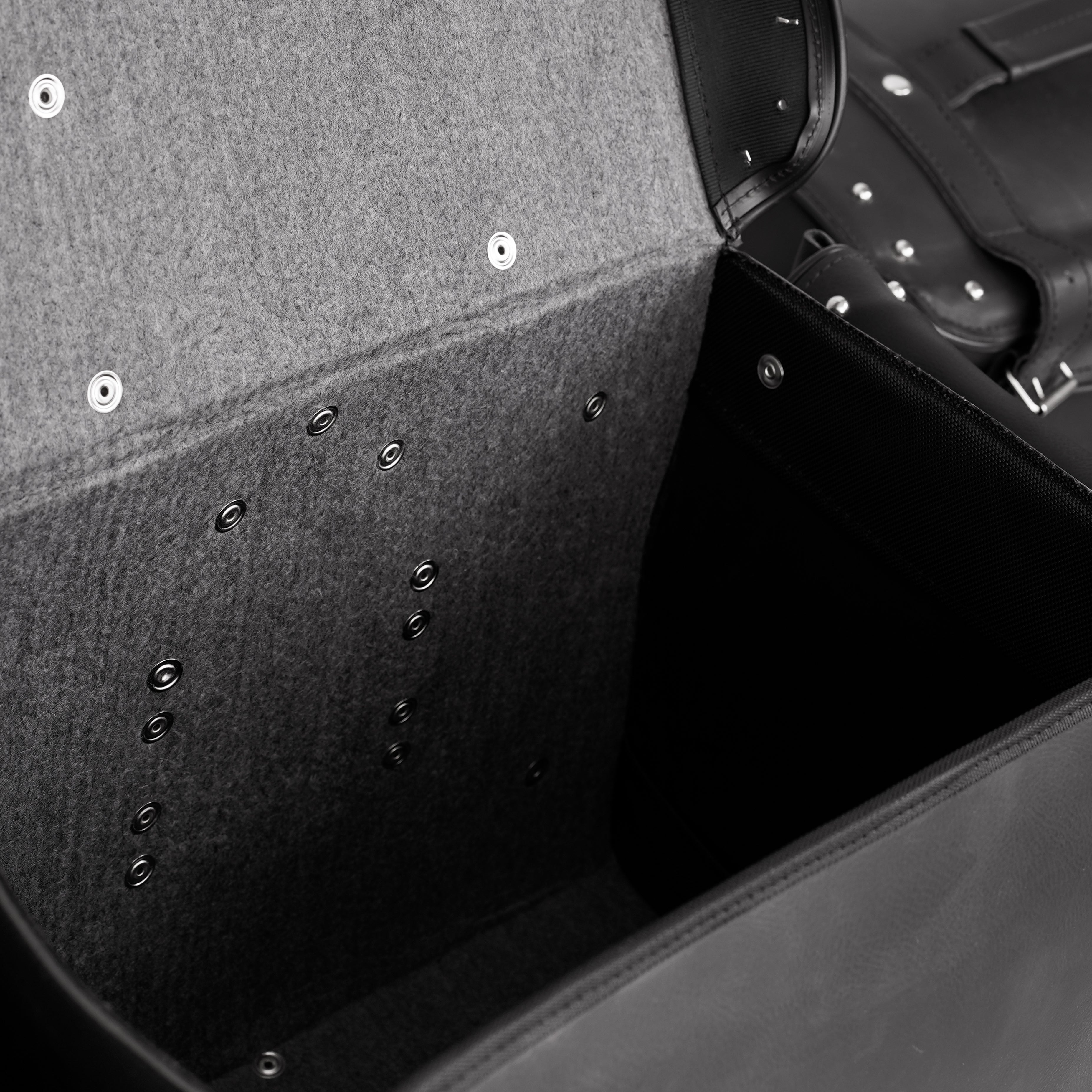 NightCruiser - Leather PVC Large 4 Piece Motorcycle Touring Tail Bag