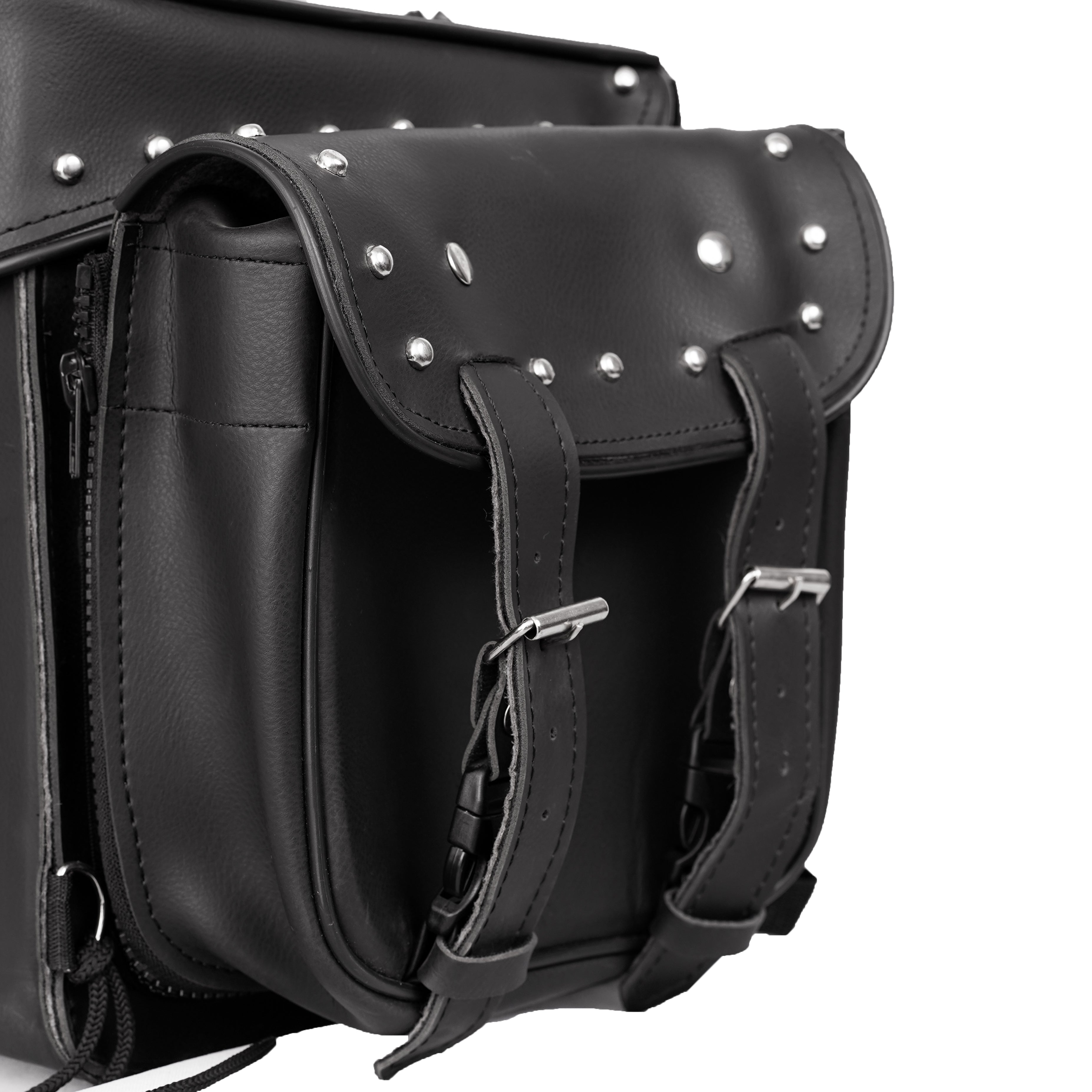 4way Bag／black leather Shop NightCruiser Leather PVC Motorcycle Touring Tail Bag