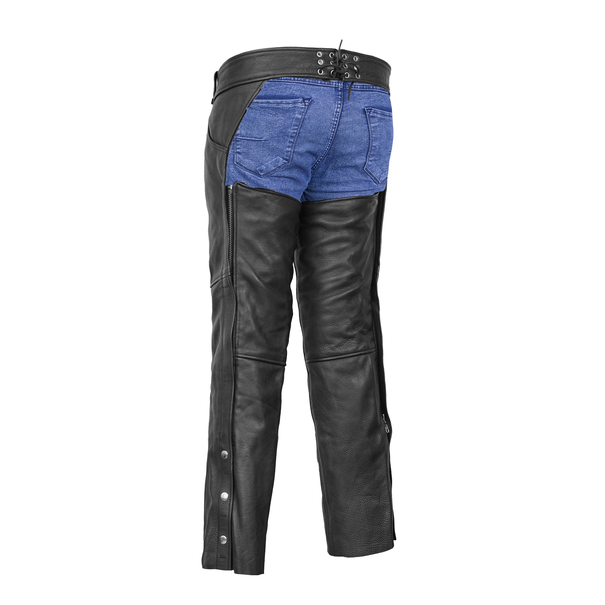 Silver Streak™ Unisex Motorcycle Leather Chaps