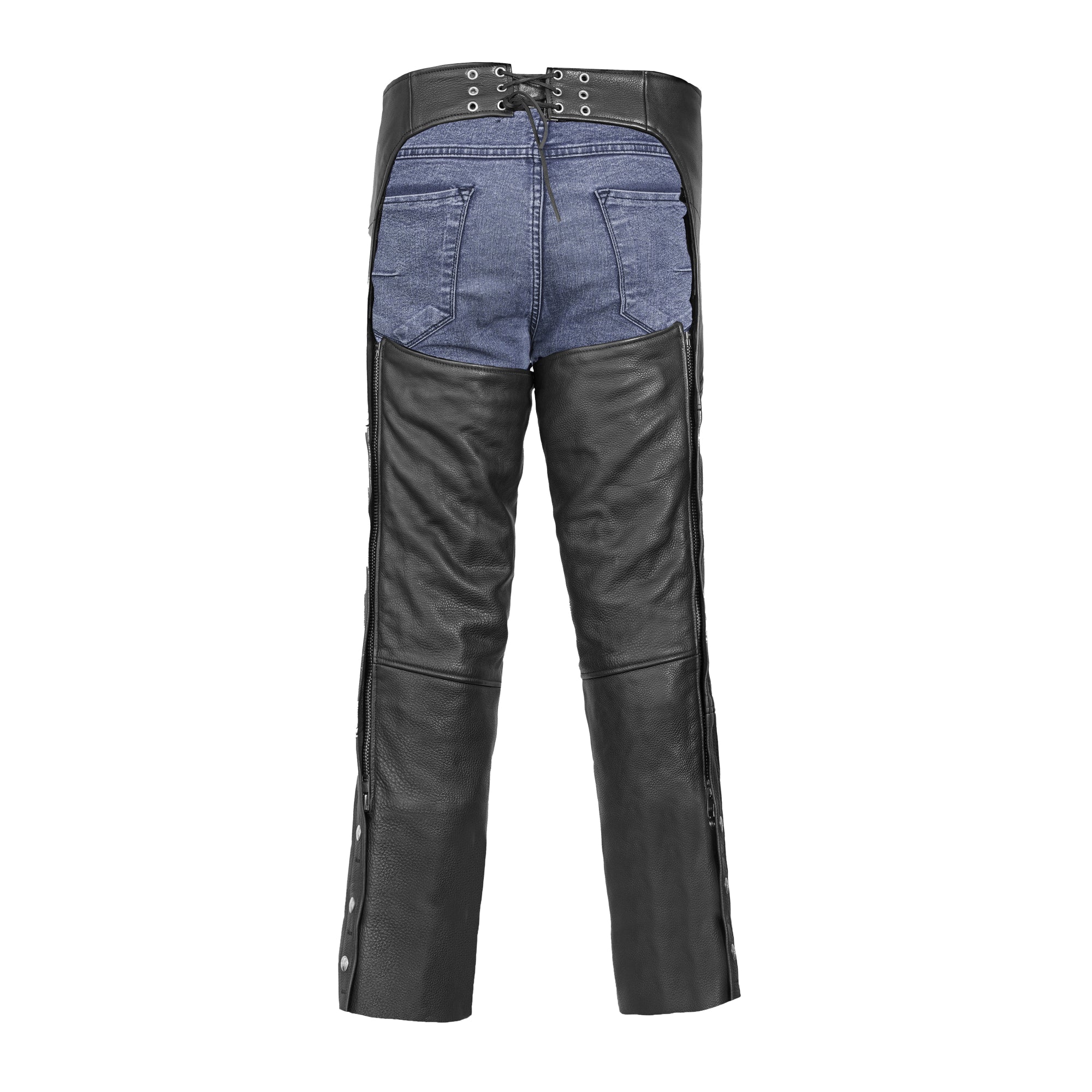 Rebel Streak Unisex Motorcycle Leather Chaps