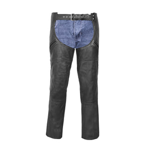 Rebel Streak Unisex Motorcycle Leather Chaps
