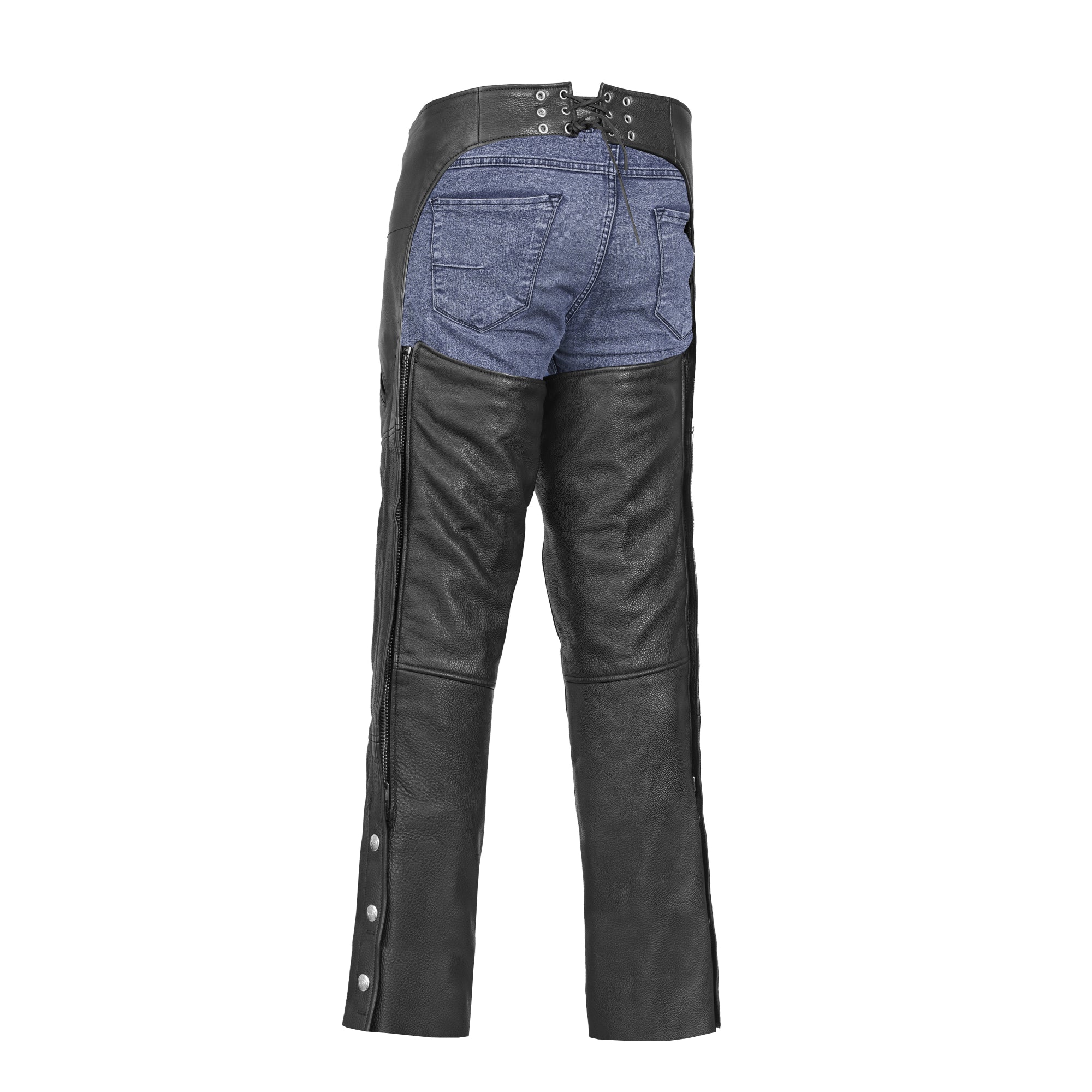 Rebel Streak Unisex Motorcycle Leather Chaps