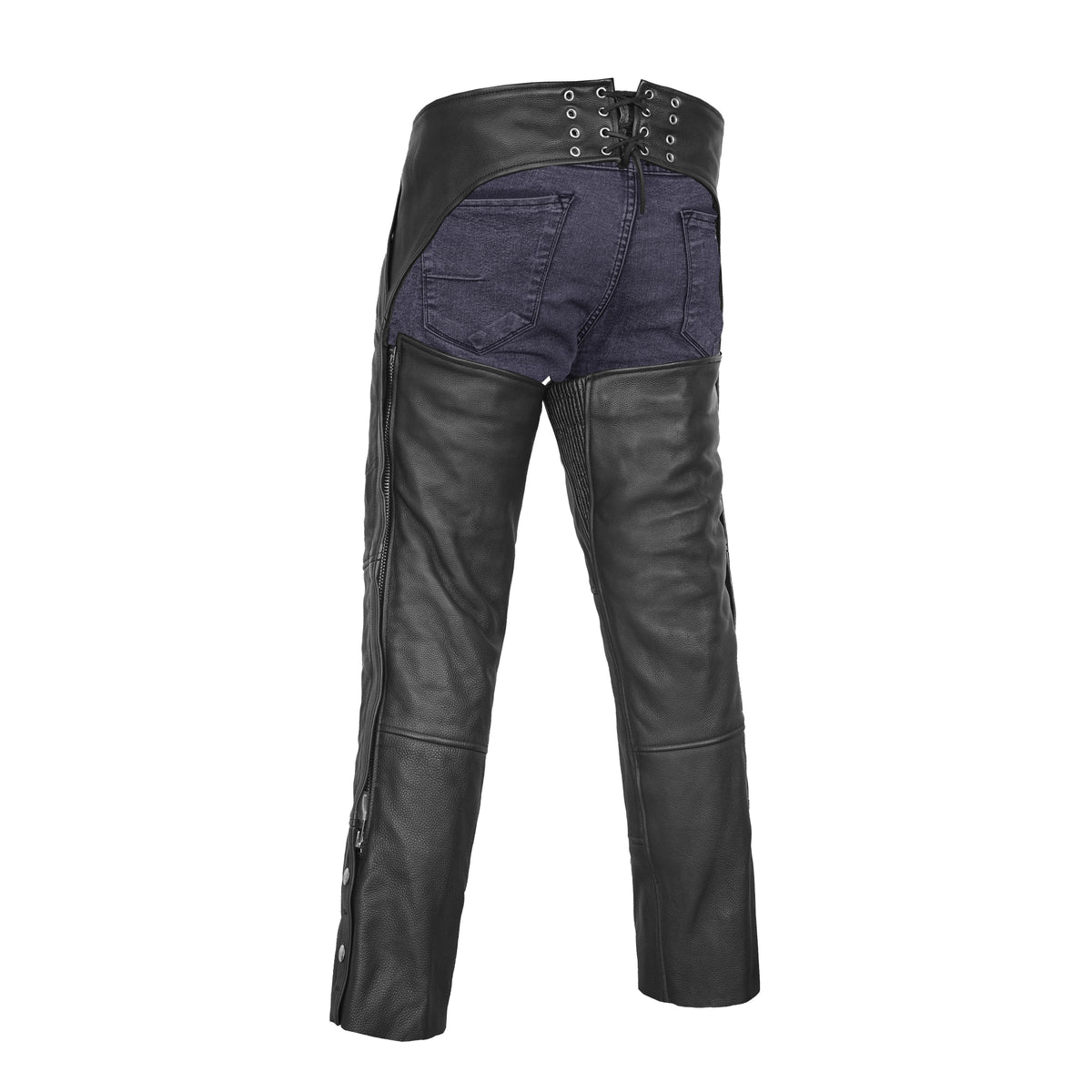Skyline Rider Unisex Motorcycle Leather Chaps - Order Now