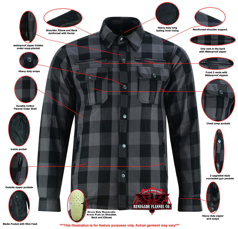 DS4670 Armored Flannel Shirt - Gray