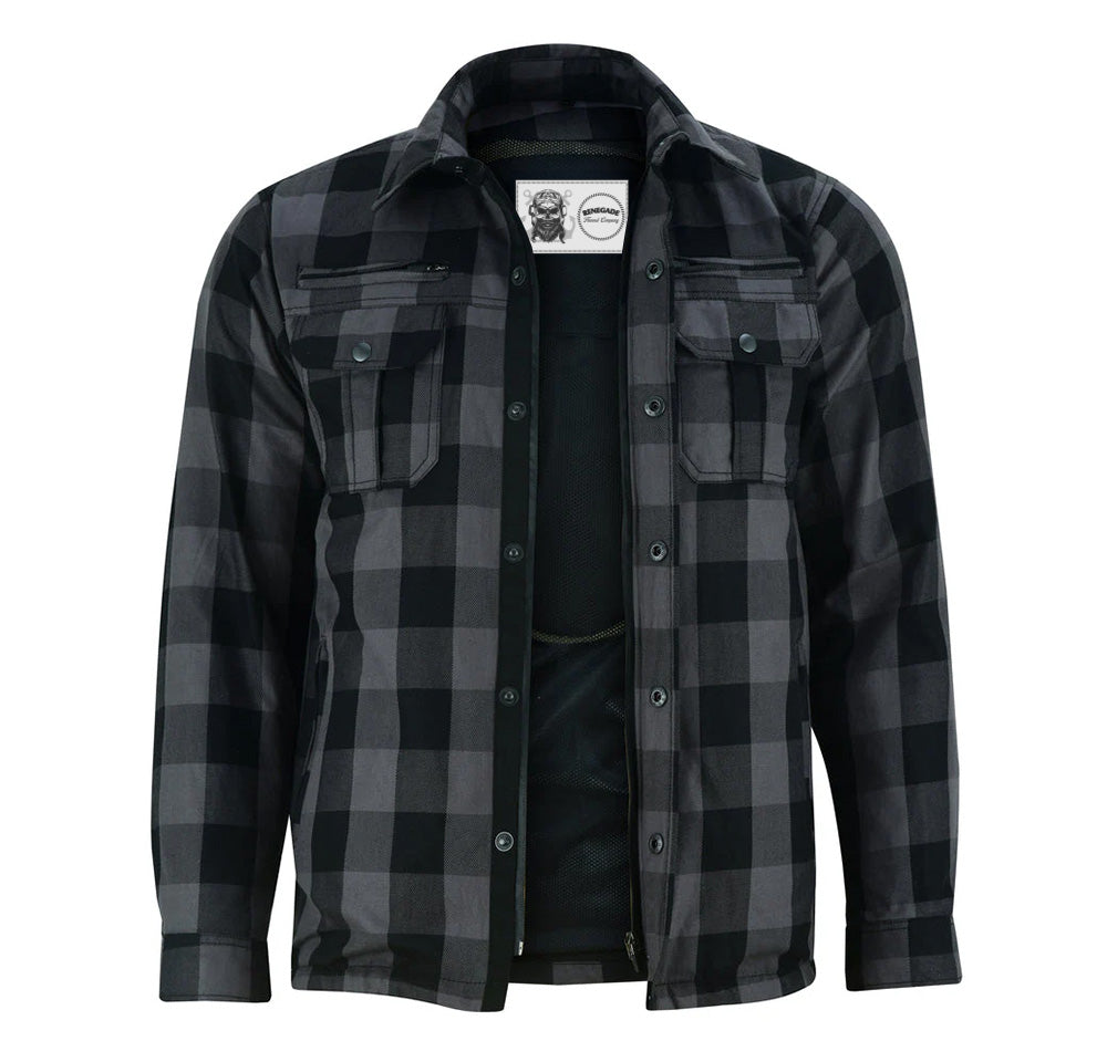 Armored Men's Motorcycle Flannel Shirts