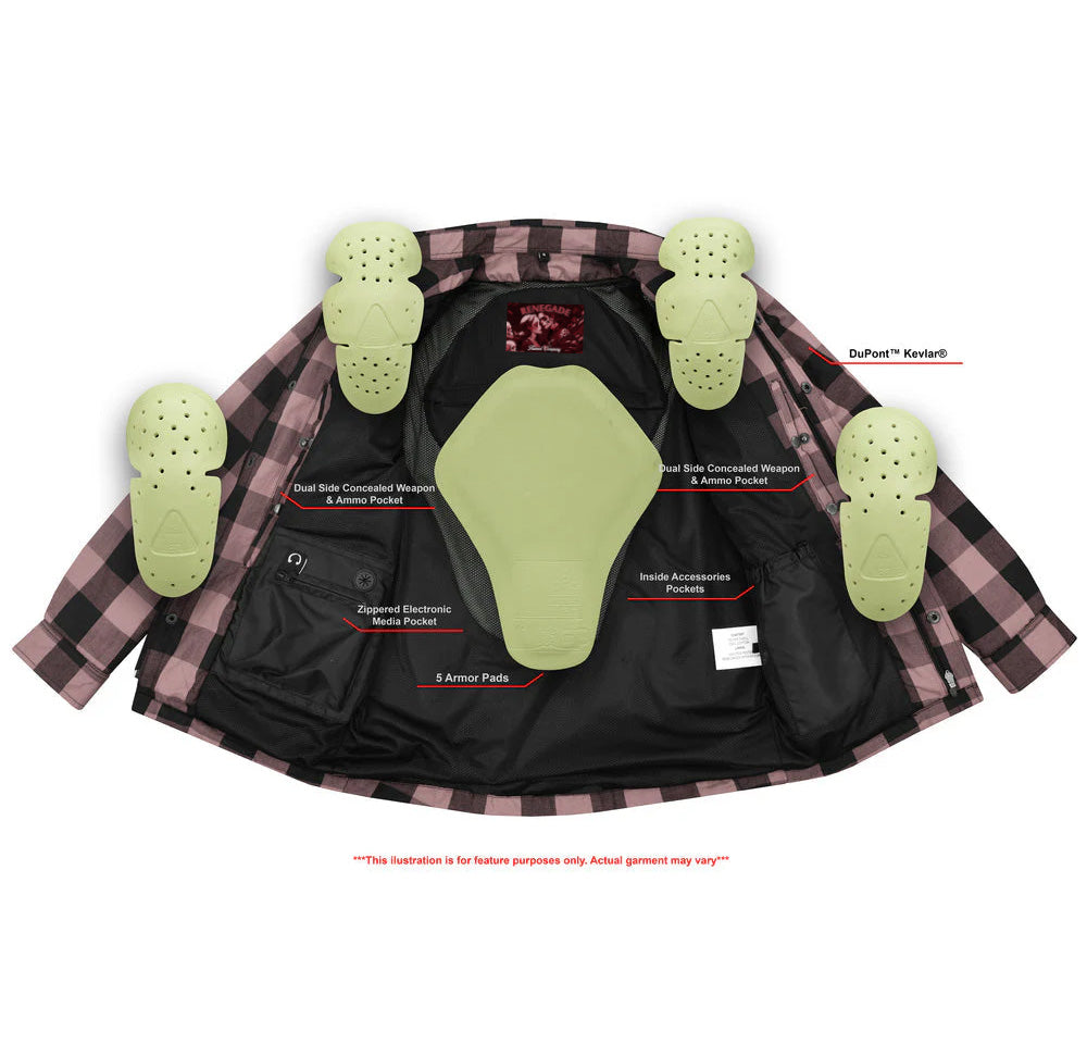 Armored Men's Motorcycle Flannel Shirts