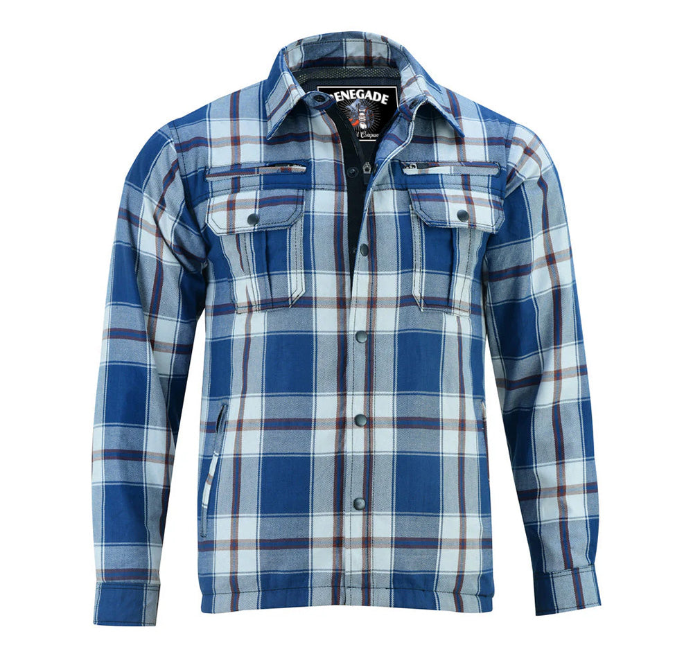 Armored Men's Motorcycle Flannel Shirts