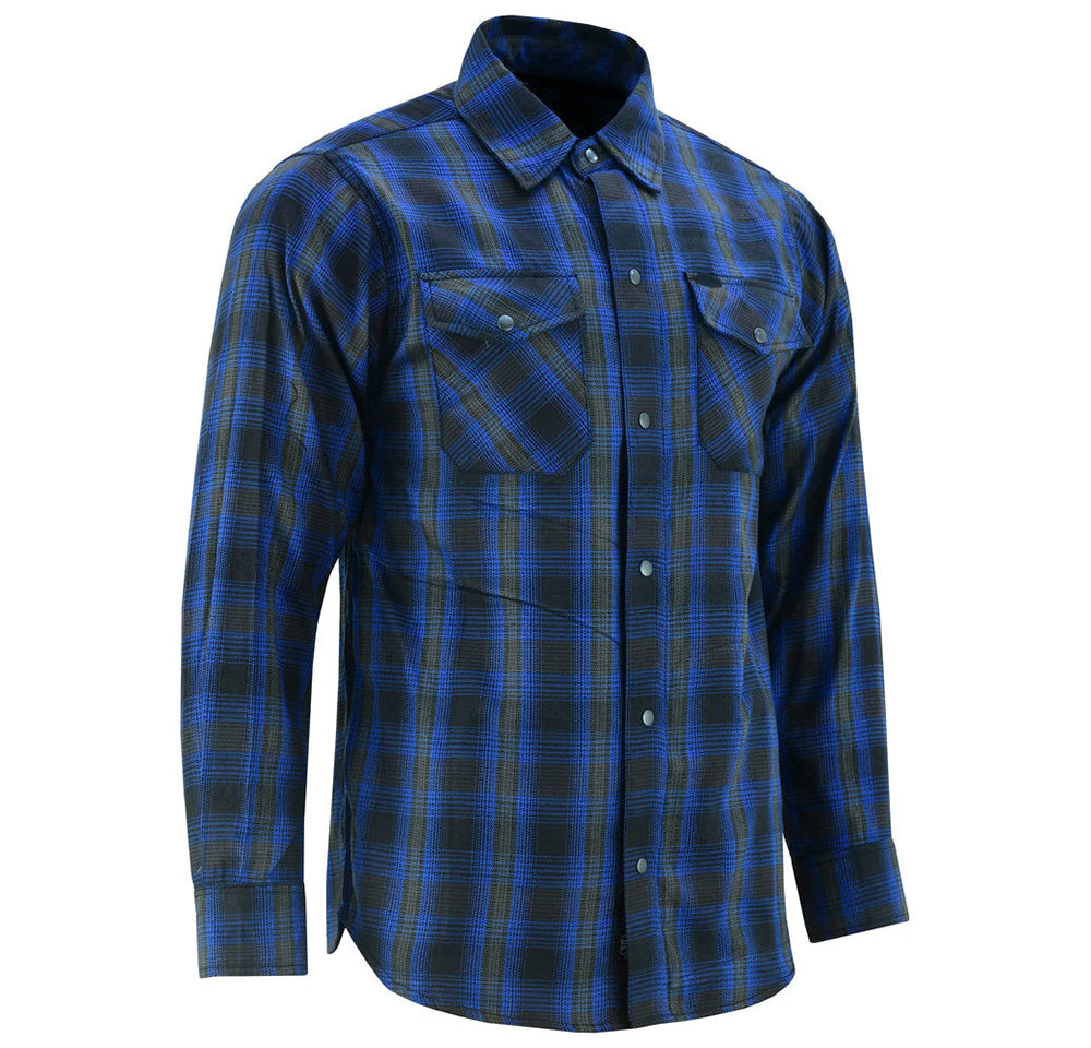 DS4681 Flannel Shirt - Daze Blue and Black