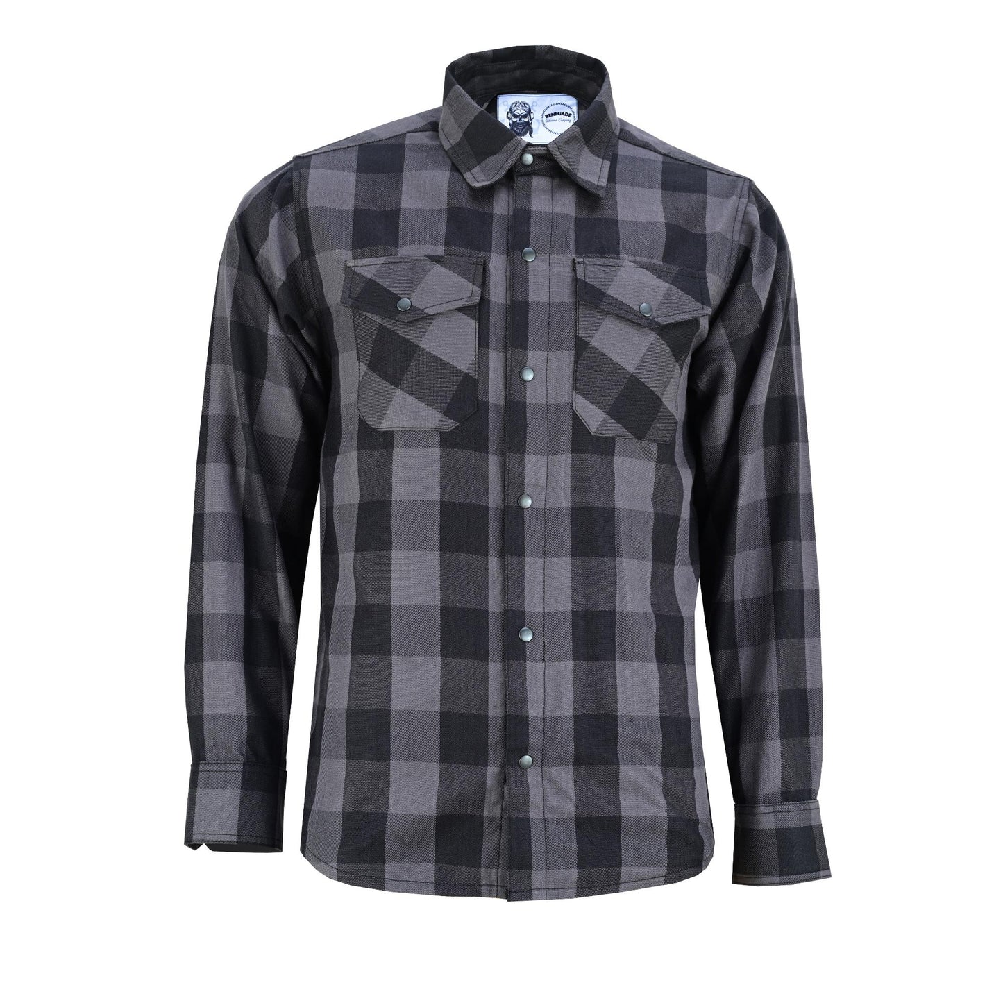 DS4685 Flannel Shirt - Gray and Black