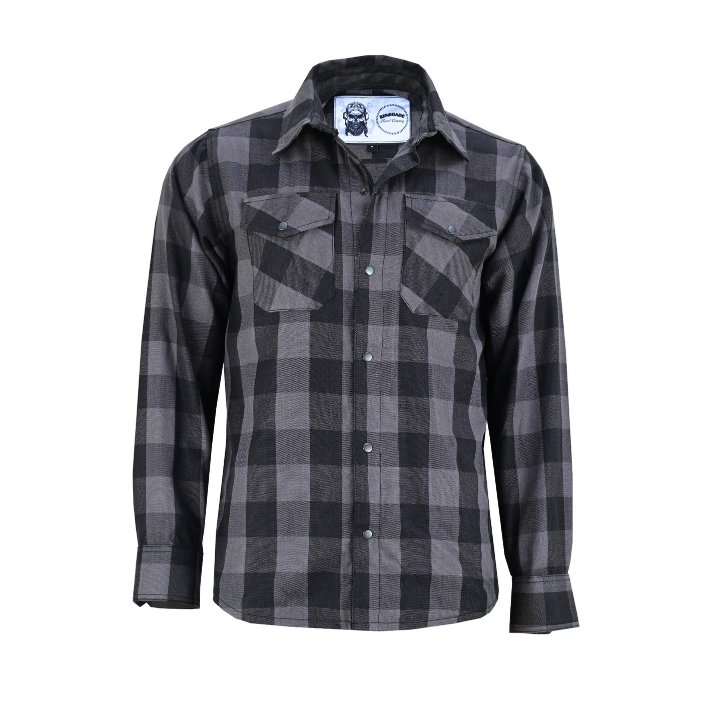 DS4685 Flannel Shirt - Gray and Black