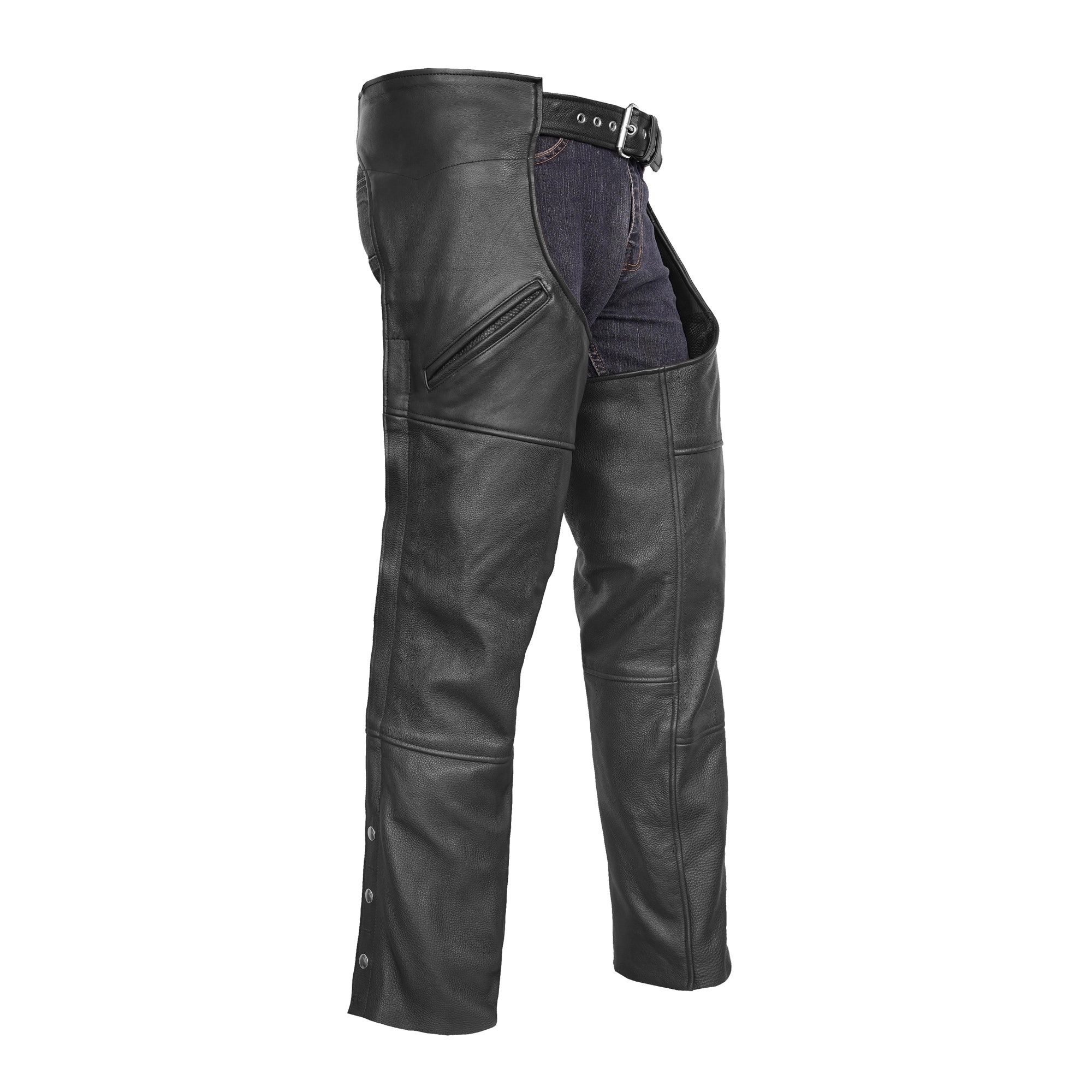 Nightshade Rider Unisex Motorcycle Leather Chaps