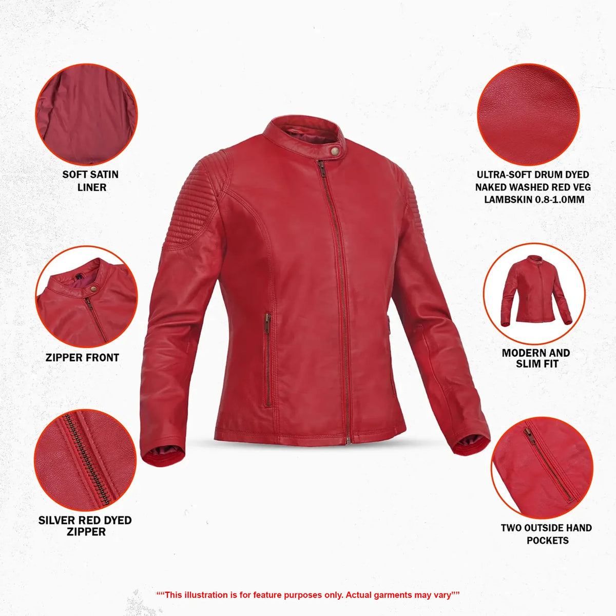 Wild Inferno™ Women's Leather Motorcycle Jacket