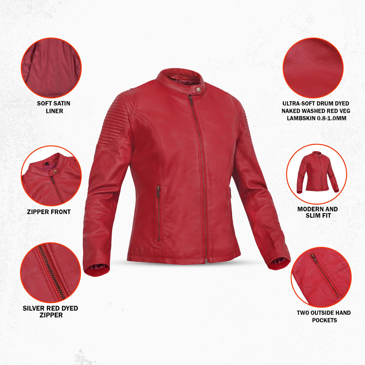 Wild Inferno Women's Leather Jacket | Fiery & Adventurous Style