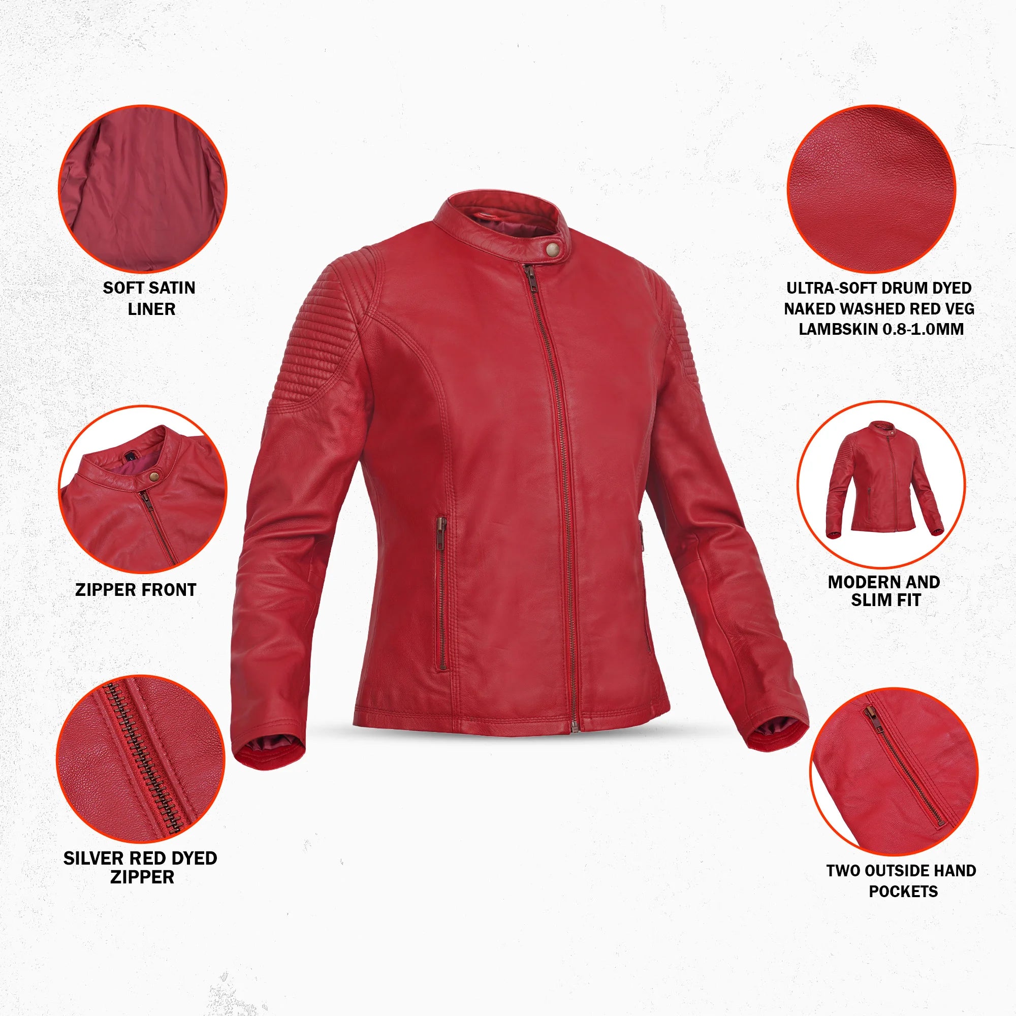 Wild Inferno Women's Leather Jacket | Fiery & Adventurous Style