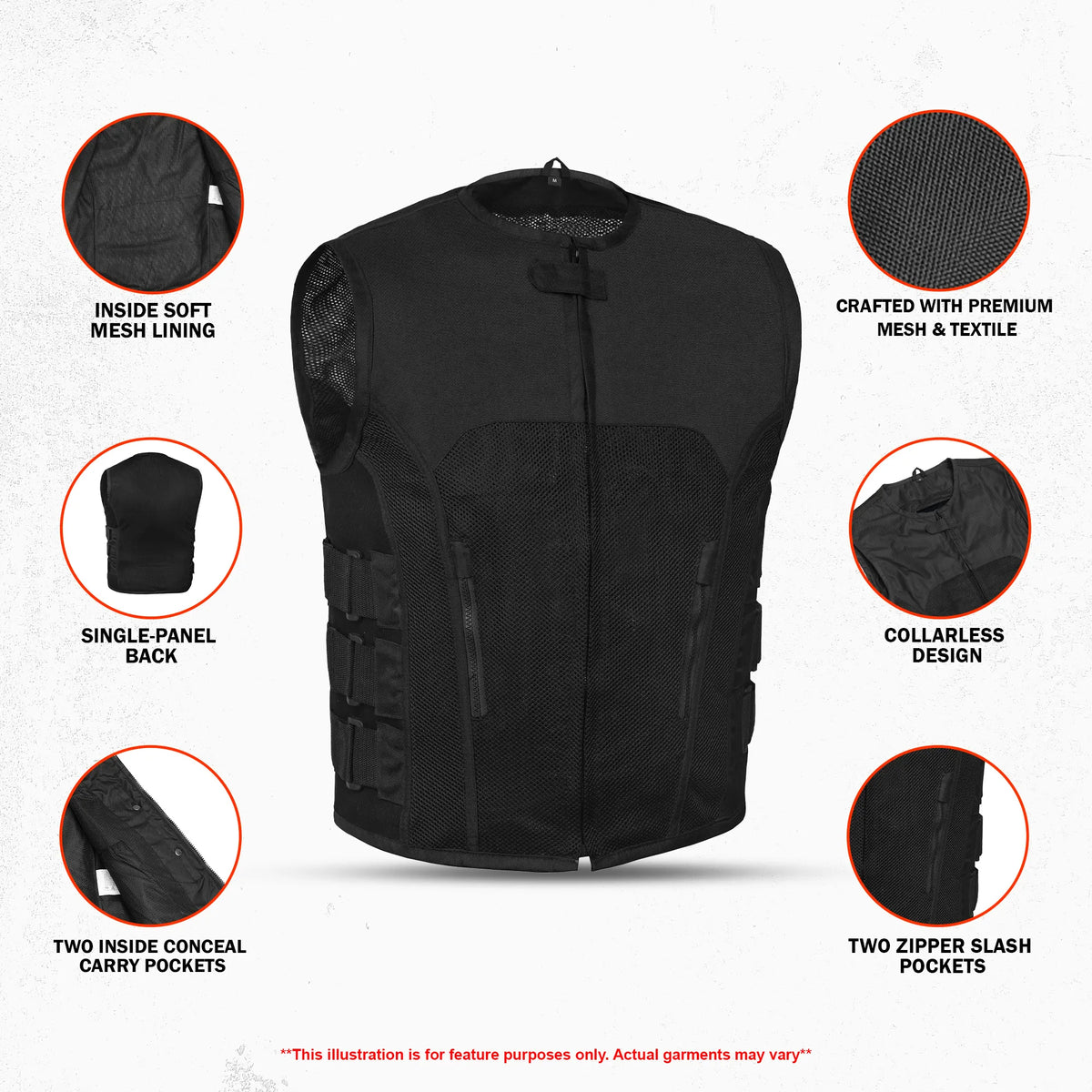 Mortis - Men’s Textile Motorcycle Vest