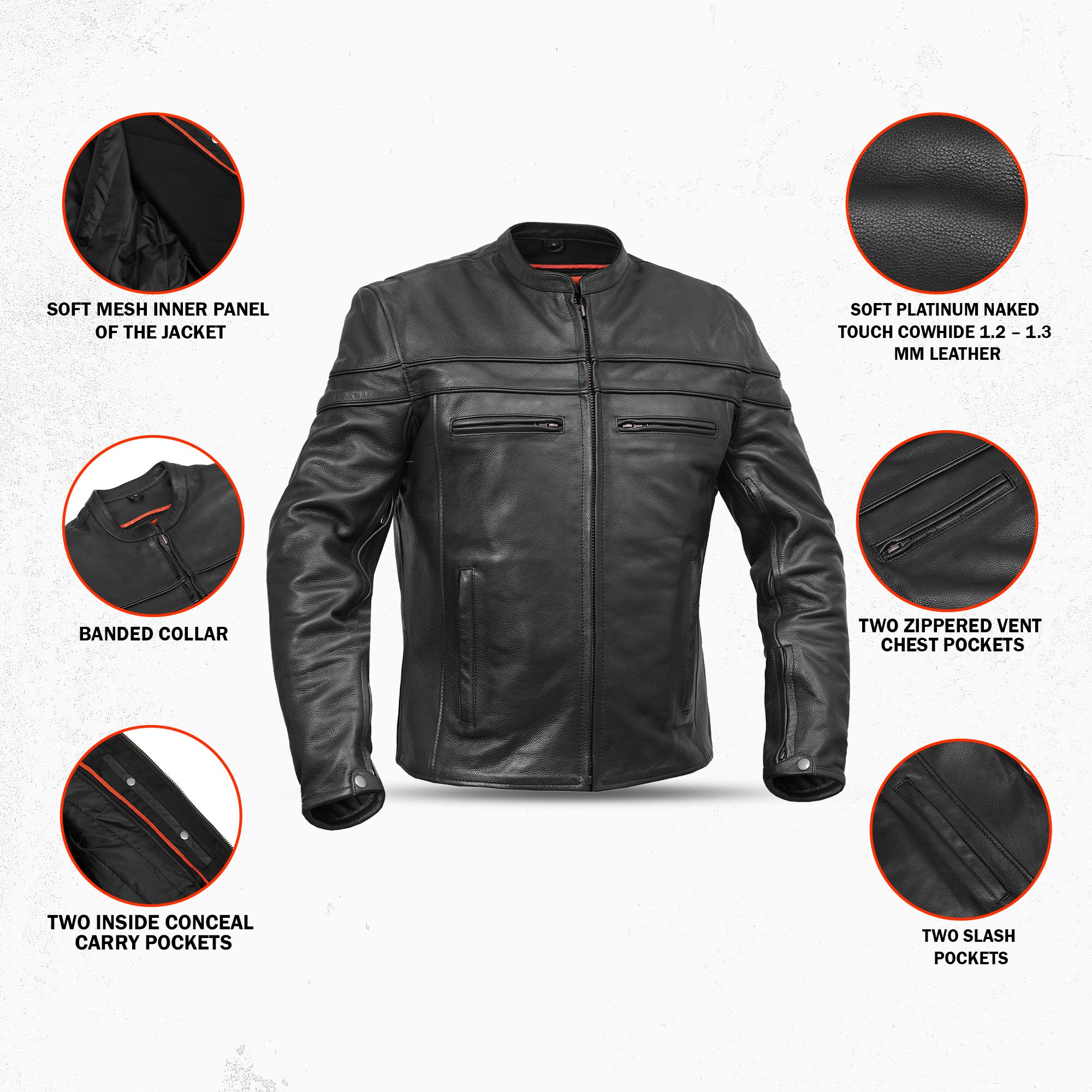 Enforcer V2 Men's Leather Motorcycle Jacket