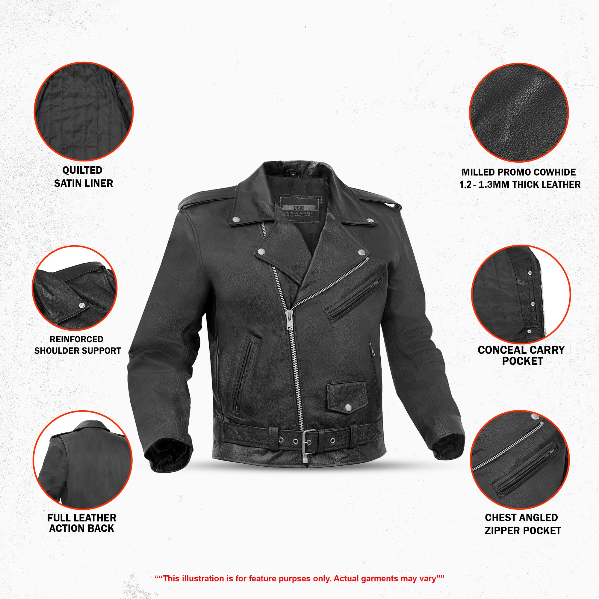 Vintara™ Men's Leather Motorcycle Jacket
