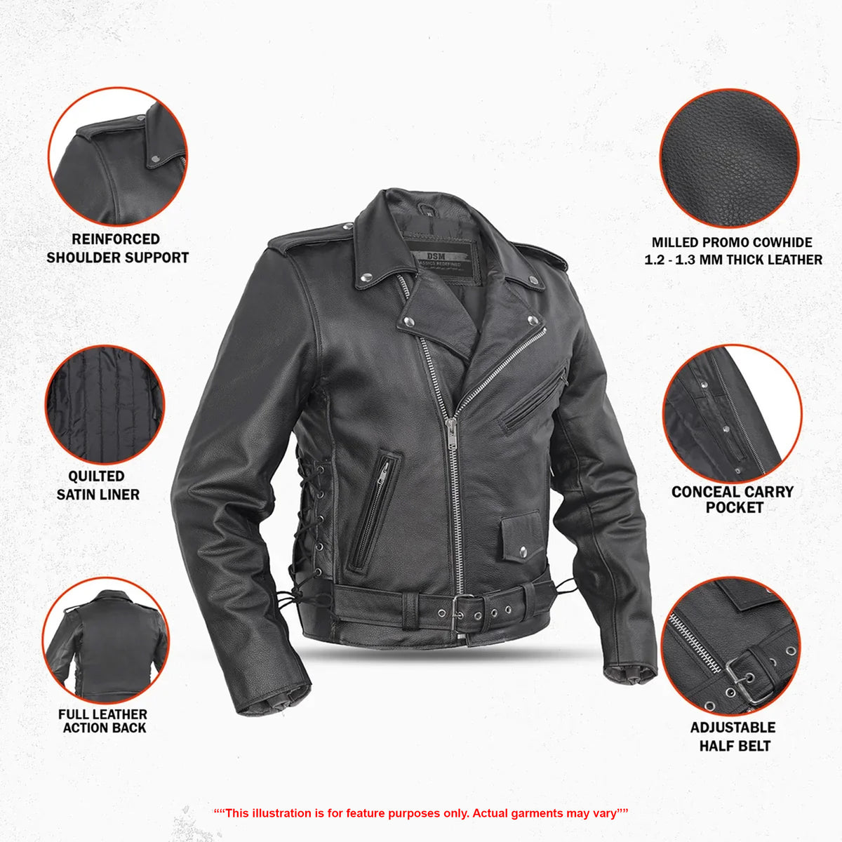Magno™ Men's Leather Motorcycle Jacket