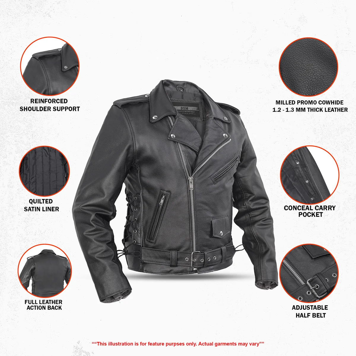 Magno™ Men's Leather Motorcycle Jacket