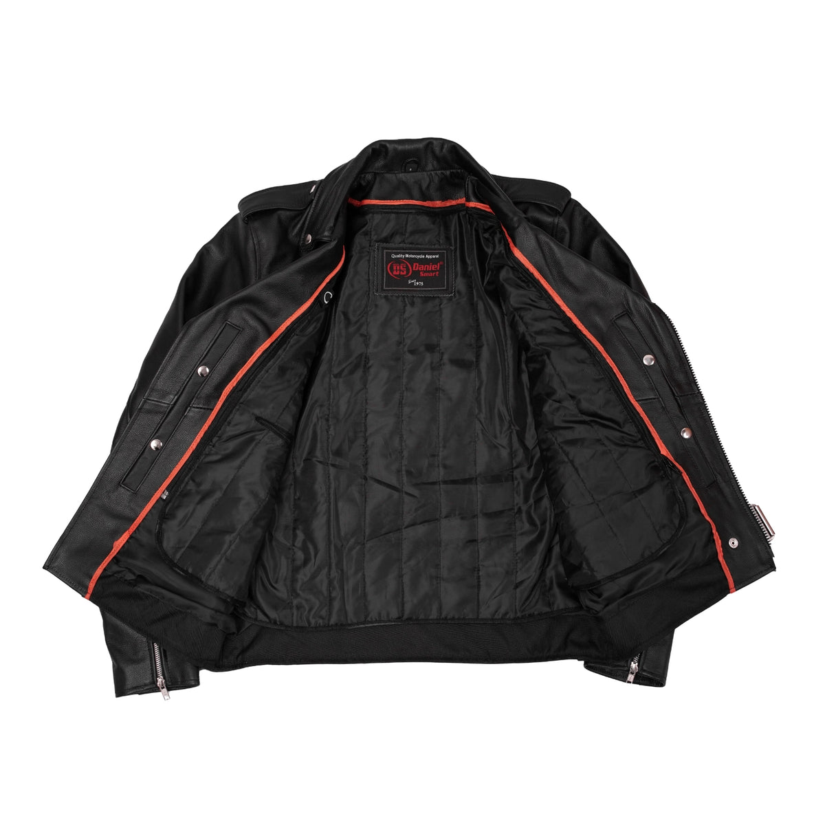 Road Titan Men's Leather Motorcycle Jacket |Tough & Timeless