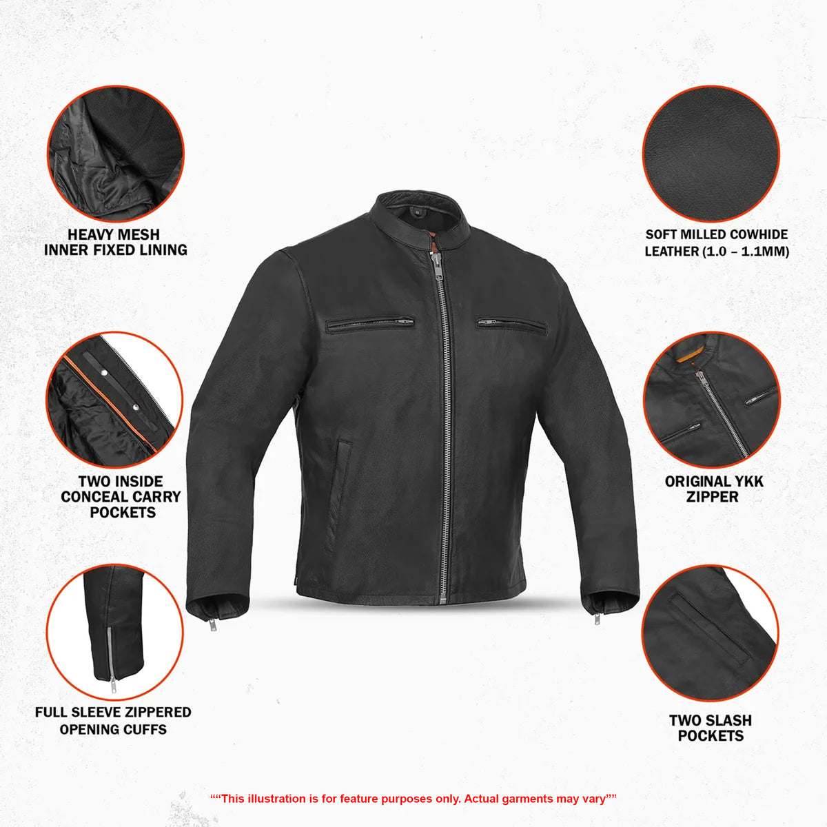 Deadfall Men's Leather Motorcycle Jacket