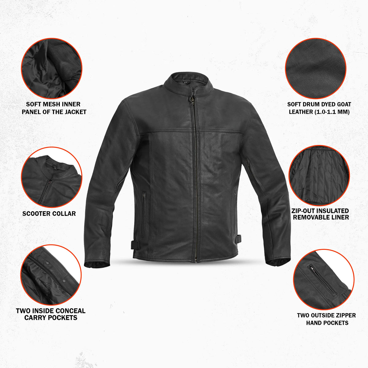Strike Spark Men's Motorcycle Leather Jacket | Ride in Confidence