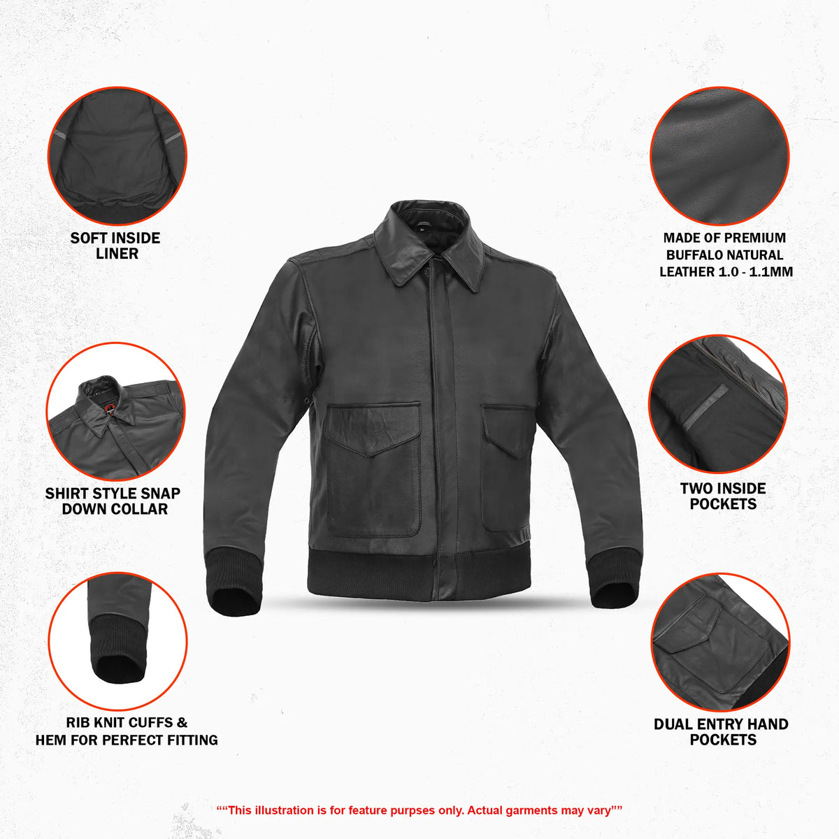 Military-Inspired Leather Motorcycle Jackets – Bomber Style