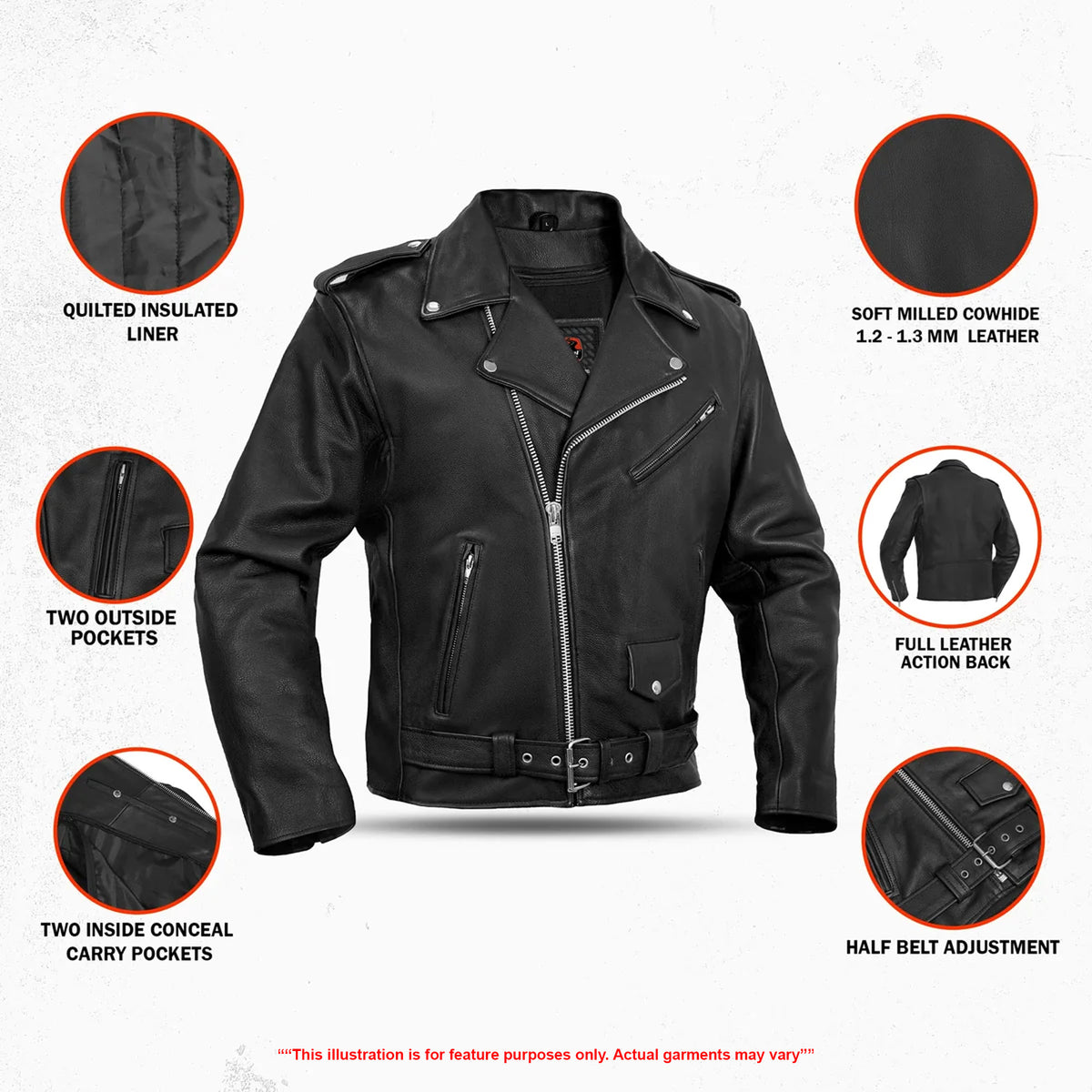 Venomist™ Men's Leather Motorcycle Jacket