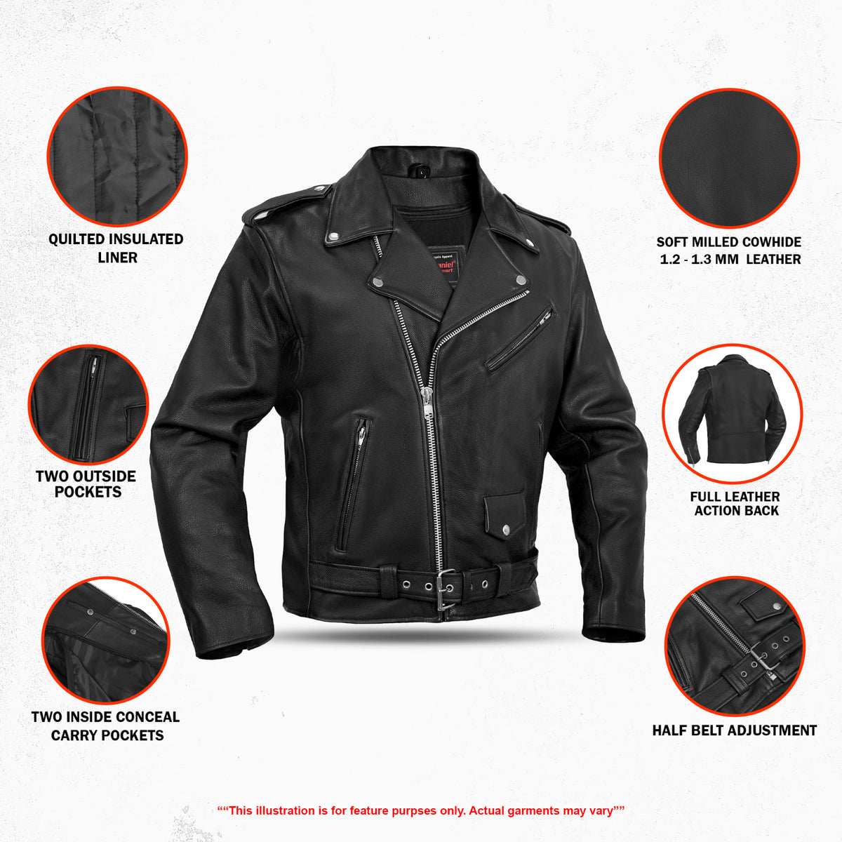 Venom Men's Leather Motorcycle Jacket | Aggressive & Stylish