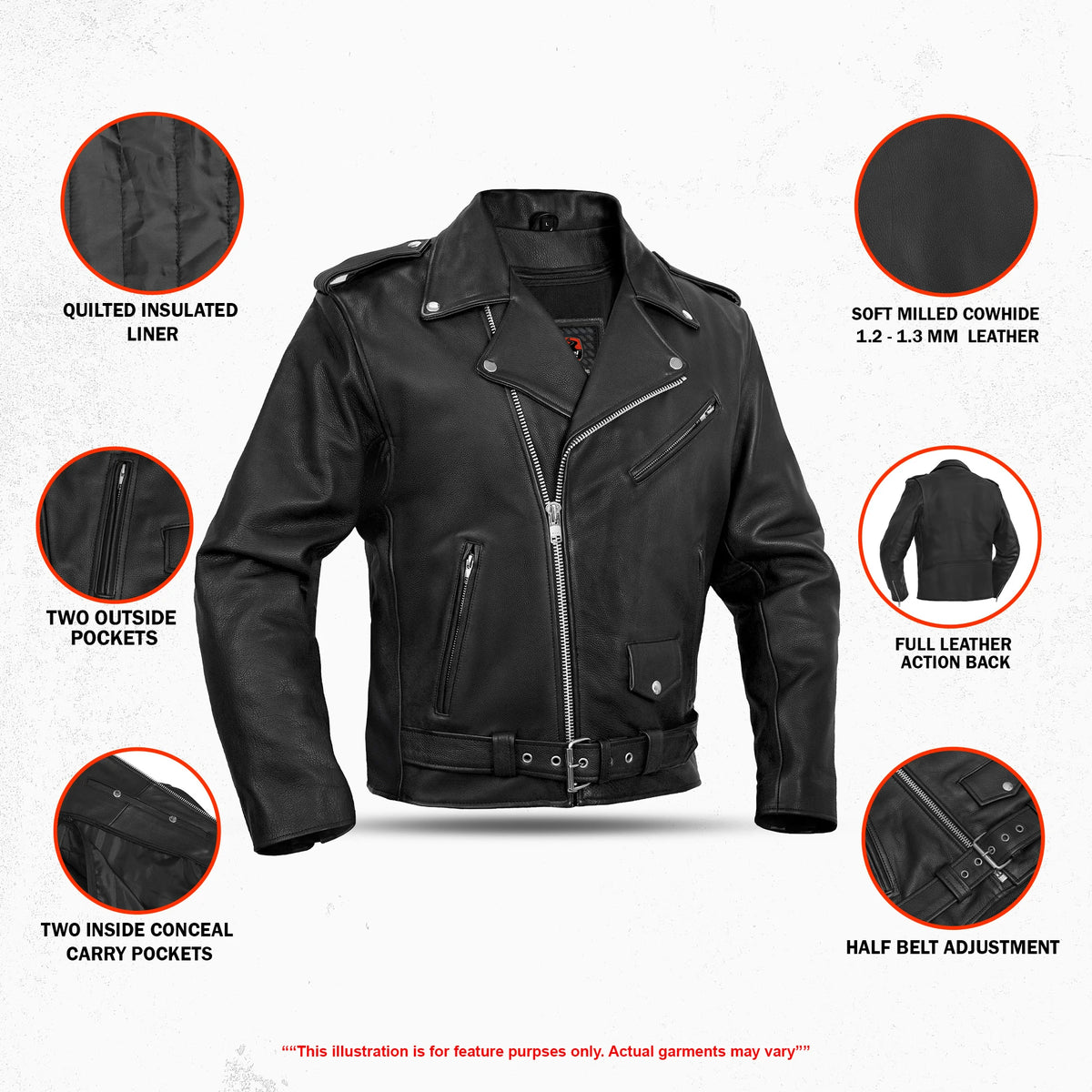 Venomist™ Men's Leather Motorcycle Jacket | Aggressive & Stylish