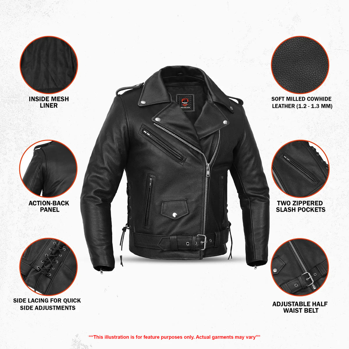 Trekker™ Men's Leather Motorcycle Jacket