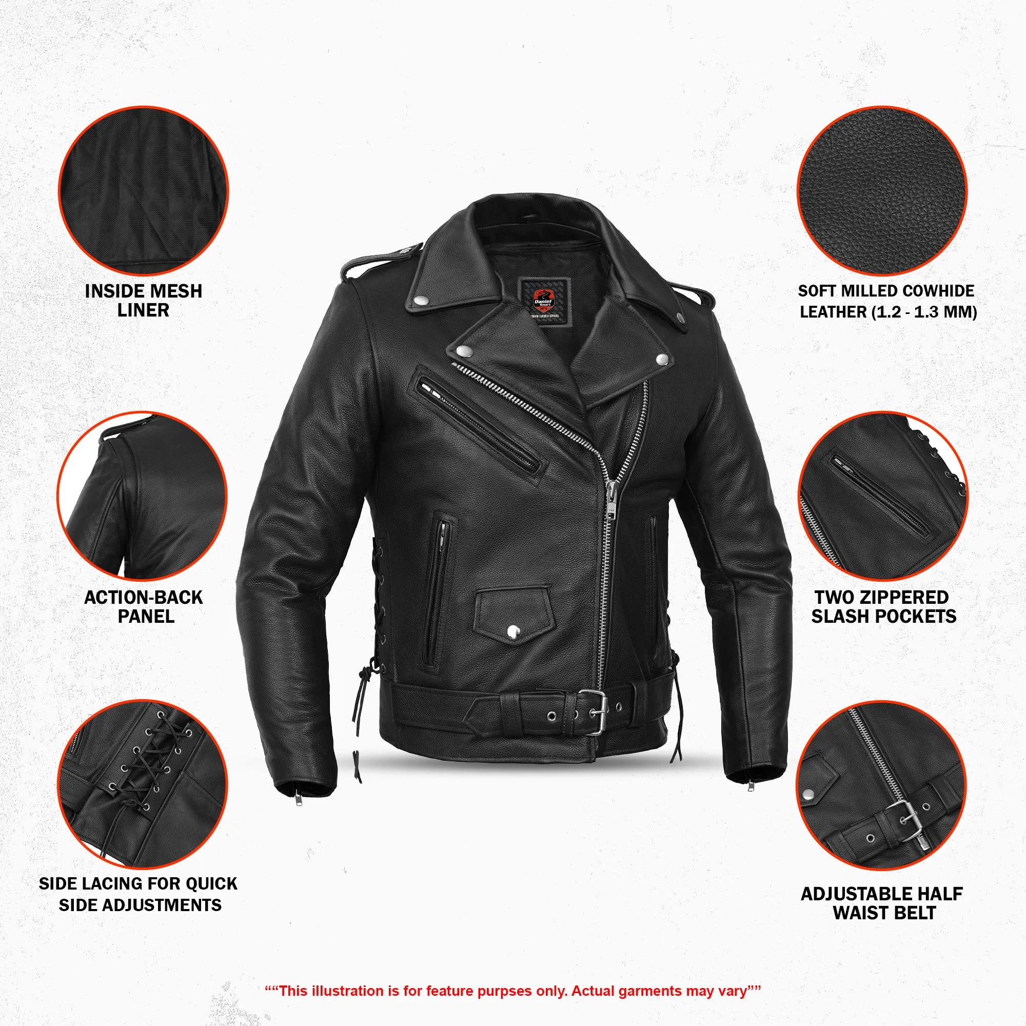 Trekker™ Men's Leather Motorcycle Jacket