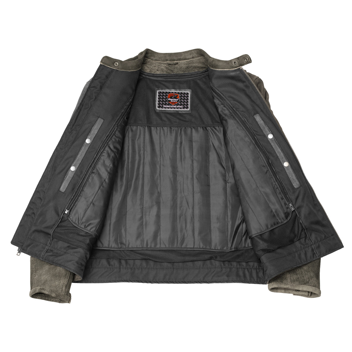 RevX Men's Leather Motorcycle Jacket