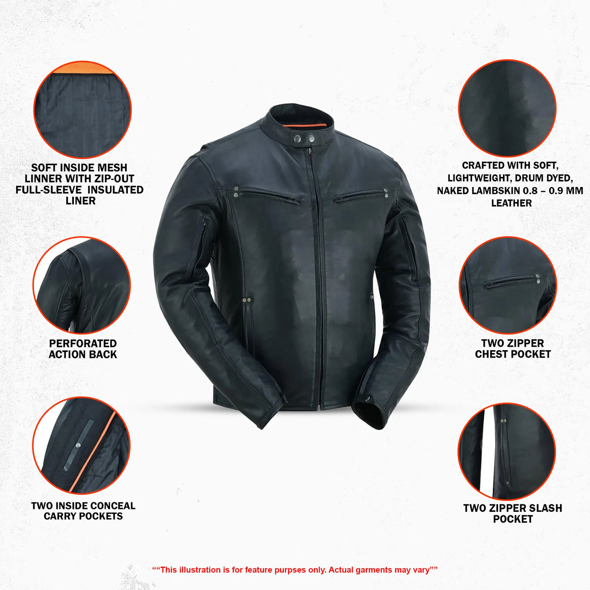 Luxe Rider Men's Leather Motorcycle Jacket