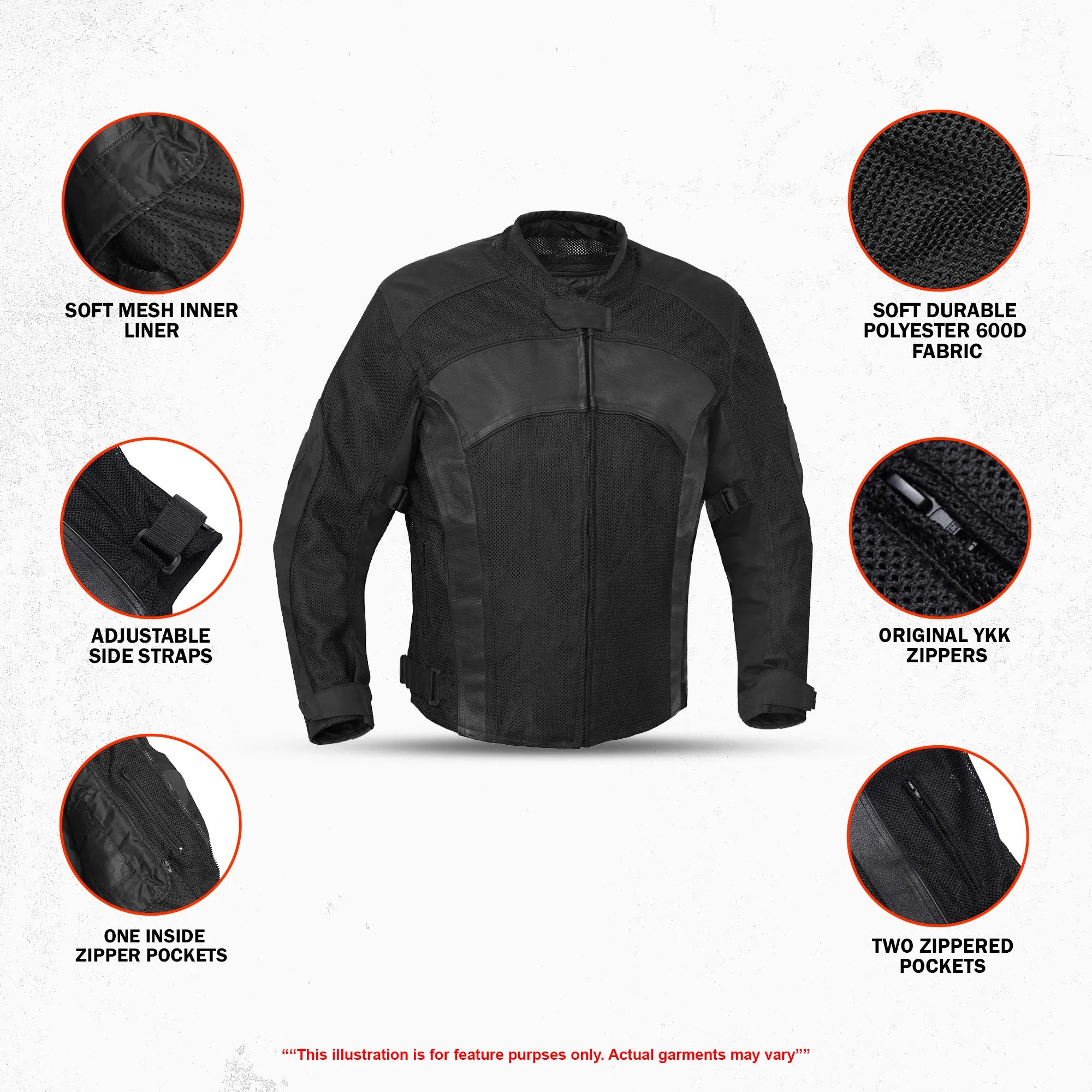 BoostRider Men's Textile Motorcycle Jacket
